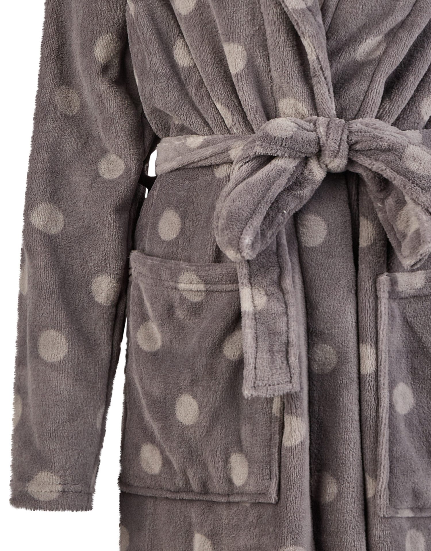 By Louise Damenbademantel Snug Winter, Polyester, Schalkragen, Gürtel günstig online kaufen