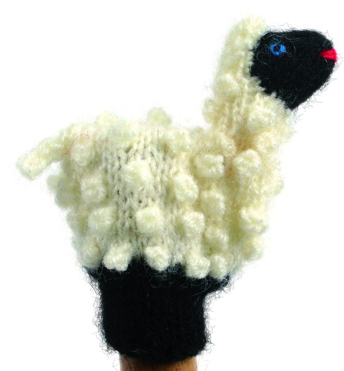 El Puente Fingerpuppe Gestrickte Fingerpuppe "Schäfchen", Handmade, Handmade