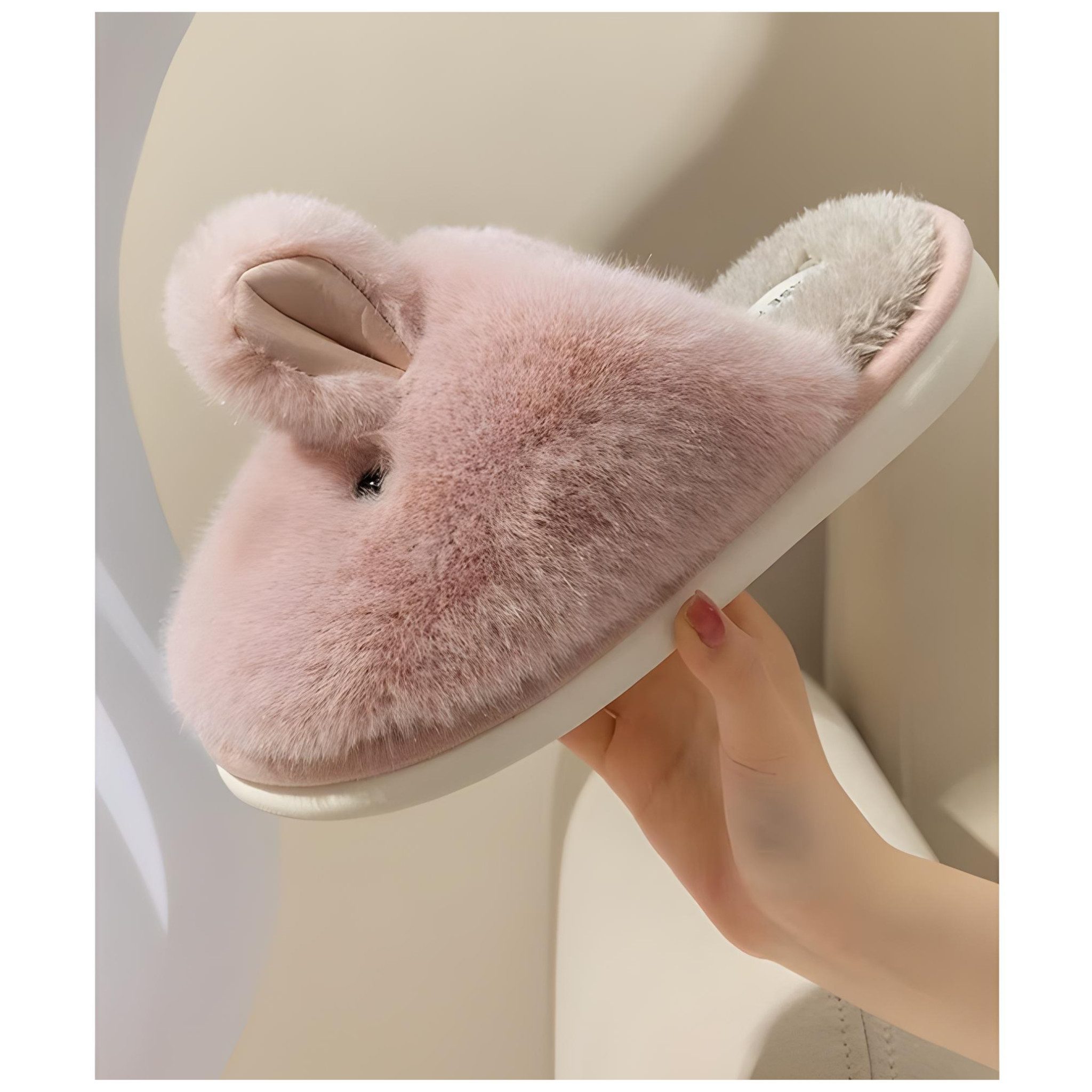 NEXORA Hasen Hausschuhe Damen – warm & flauschig, Plüsch Hausschuhe Plüsch Hausschuhe (Paar, Paar) extra kuschelige Hausschuhe im Hasendesign