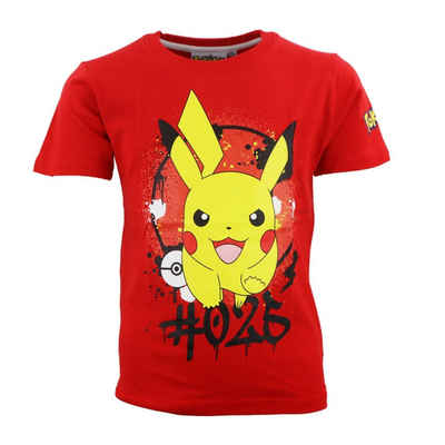 POKÉMON Print-Shirt »Pokemon Pikachu Jungen Kinder T-Shirt« Gr. 110 bis 152, 100% Baumwolle