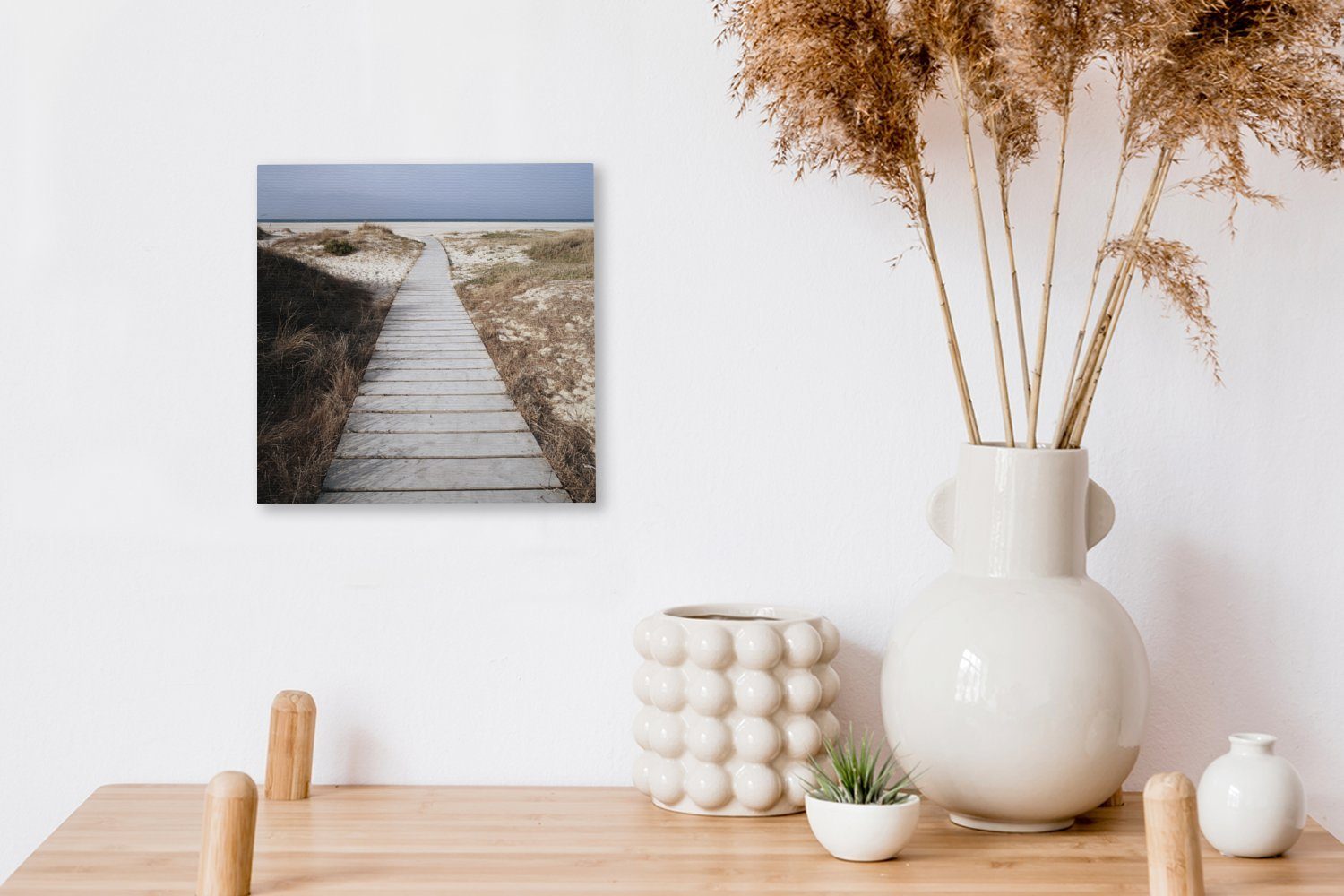 St), Wohnzimmer zum Schlafzimmer Weg OneMillionCanvasses® und Meer, Bilder Leinwandbild Leinwand für (1 zum Strand