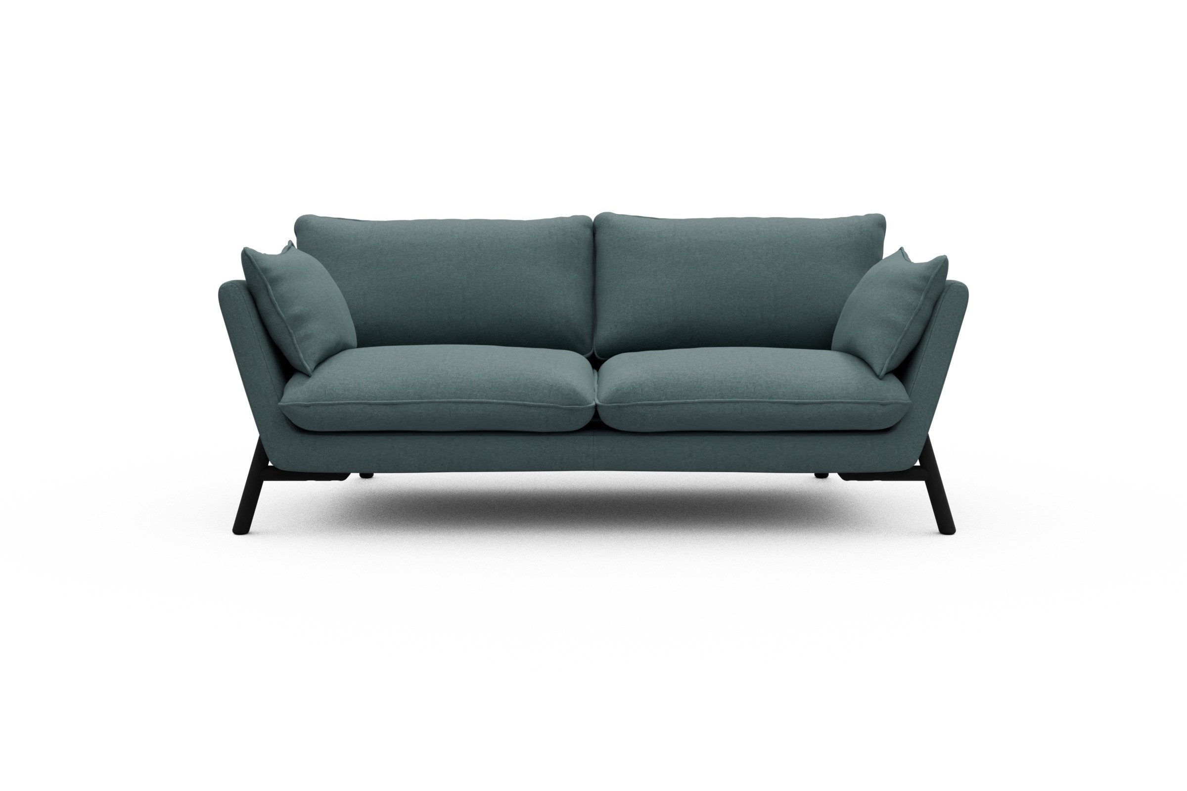 moebelfaktor Sofa Emil 2-Sitzer, schräg gestellte Armlehnen, hoher Rücken