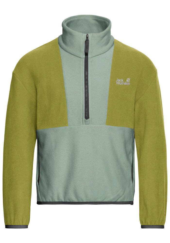 Jack Wolfskin Stehkragenpullover COLORBLOCK TAUNUS HZ K Kinder-Fleecepullover, Colorblocking-Look, Halfzip-Reißverschluss – Bild 4 von 5