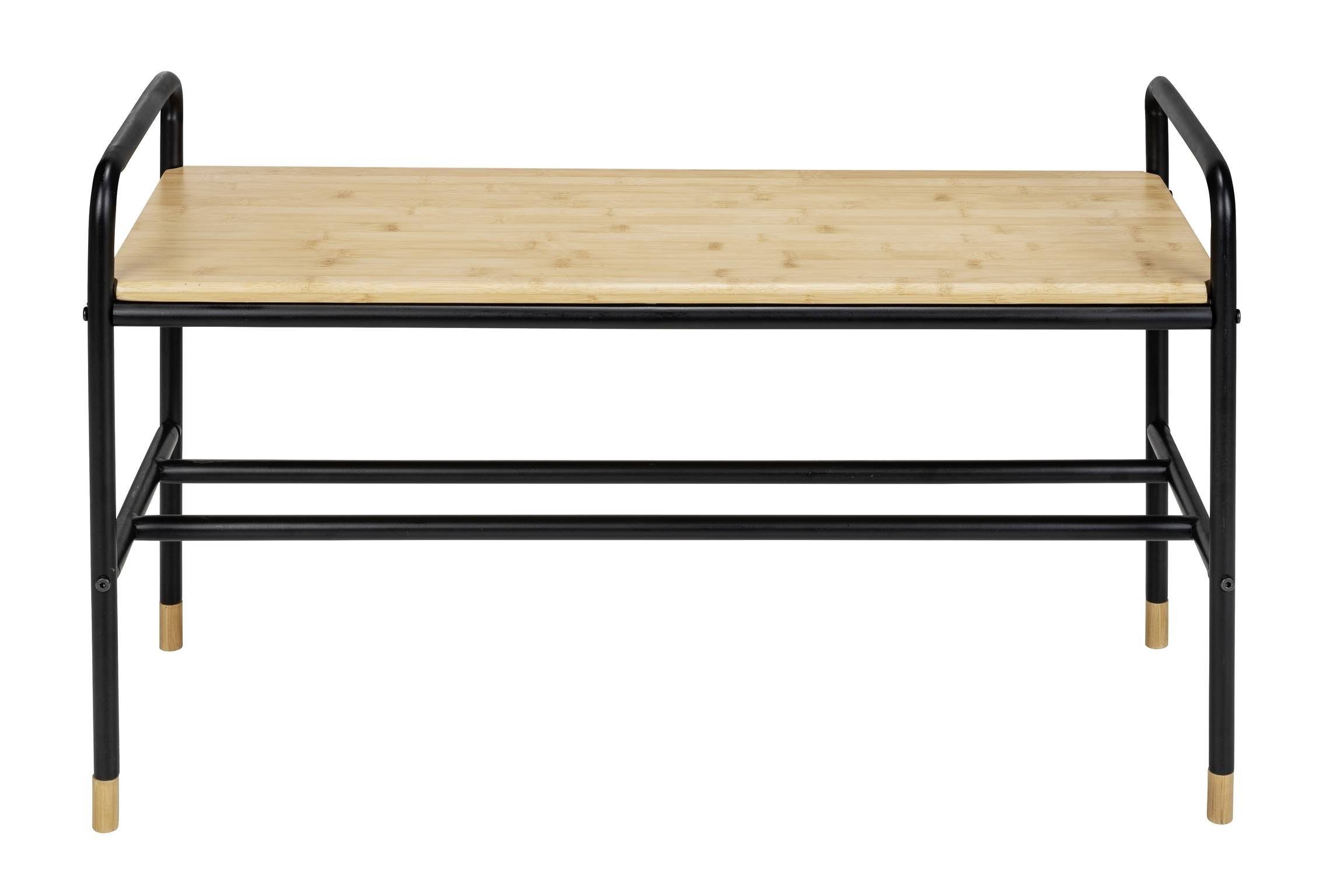 WENKO Schuhregal Schuhregal mit Bambusablage LOFT, 80 x 50 x 33,5 cm, WENKO