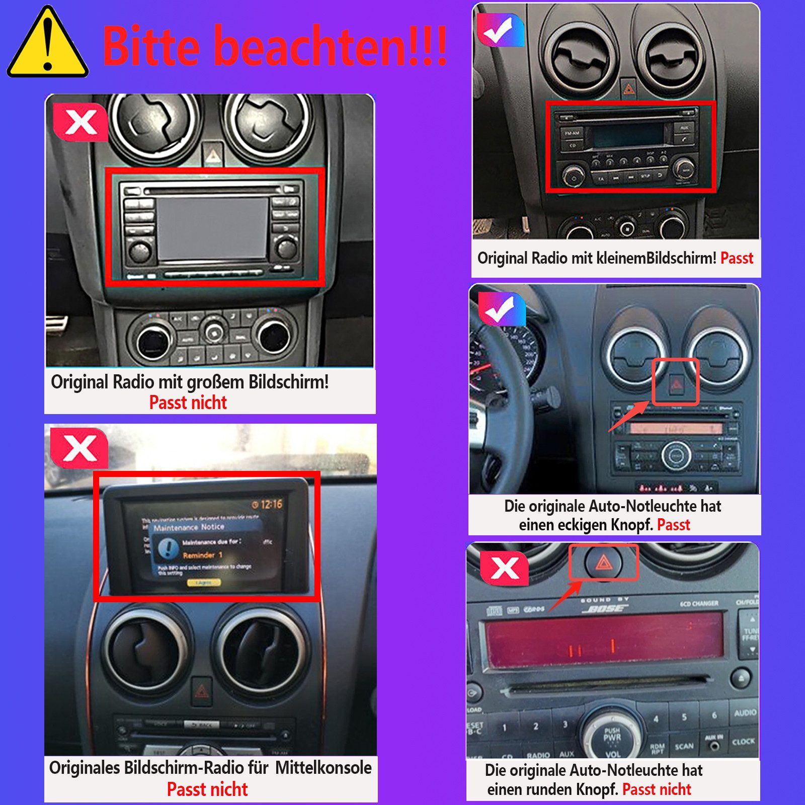 ESSGOO Für Nissan Qashqai J10 07-15 Android 15 Carplay Autoradio GPS Navi USB Autoradio (RDS, 4+64GB(optional), Digitalradio (DAB), FM, SWC, Apple Carplay Android Auto GPS Navi WIFI BT EQ mit USB und Type-C)