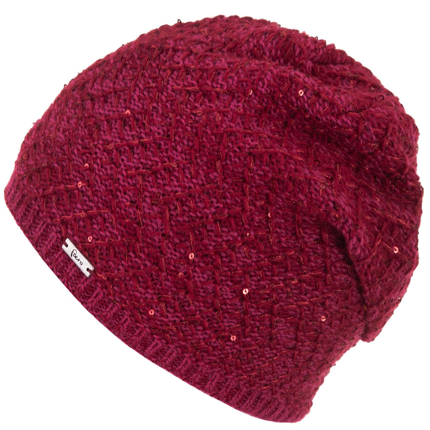 Faera Strickmütze Wintermütze Damen Mütze Beanie Haube gefüttert Strickmütze Damenmütze