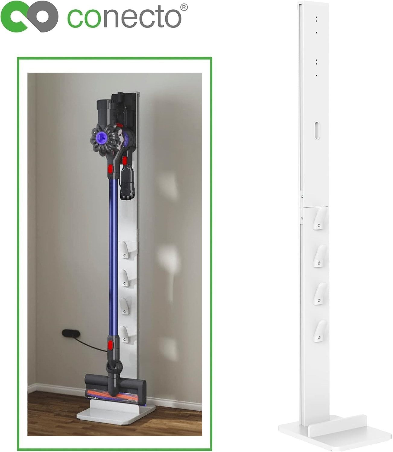 conecto Halterung Ständer für Dyson Staubsauger Akkusauger V15 V12 V11 V10 V8 V7 V6, (Aluminiumkonstruktion)