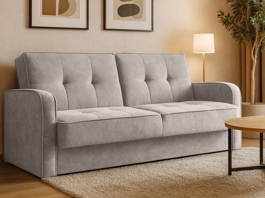 Beautysofa Schlafsofa PAVO 3-Sitzer mit Armlehnen, mit Bettfunktion und Bet günstig online kaufen