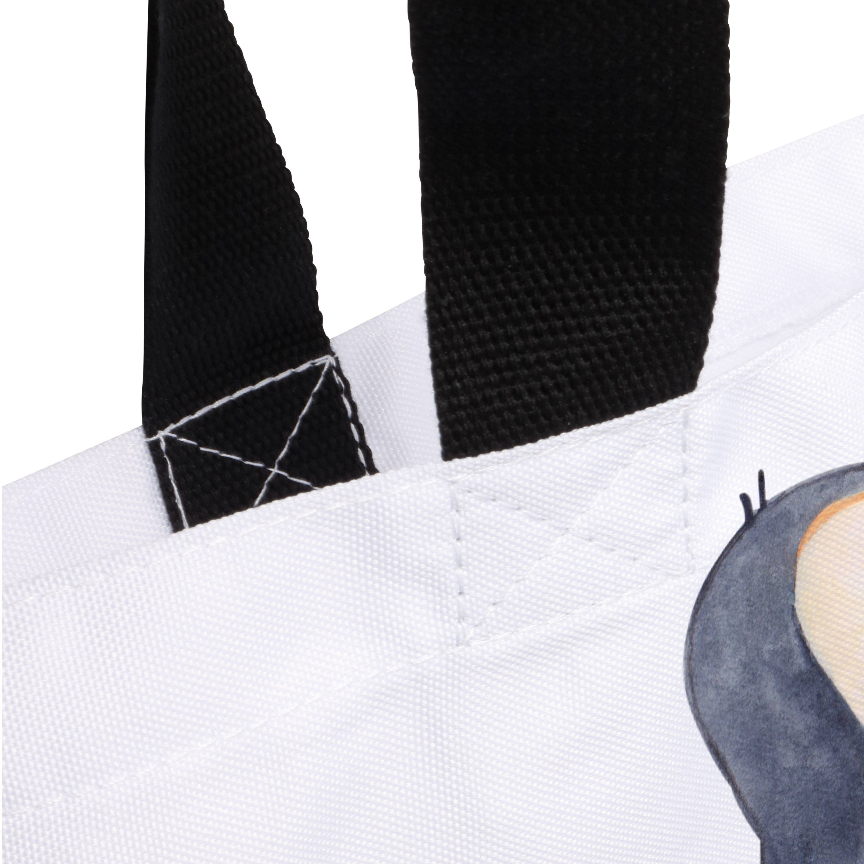 Mr. & Mrs. Panda - Shopper Pinguin - Weiß marschierend Schultasche, Schulbeu Geschenk, (1-tlg) Tasche