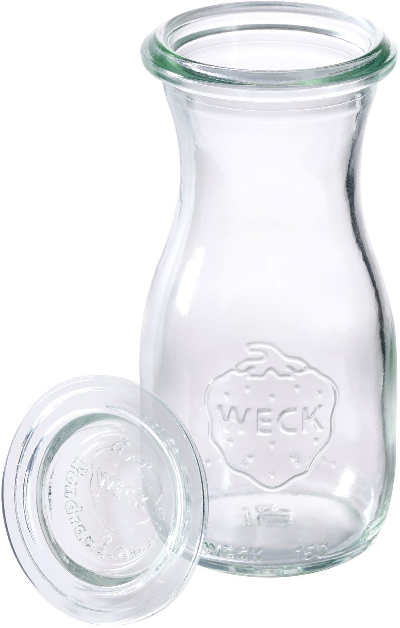APS Vorratsglas 6er Set Weck-Flaschen mit Deckel, Ø 5,5 cm, Höhe ca. 11,5 cm, 150 ml, Glas, (Set, 6-tlg), aus Mamor