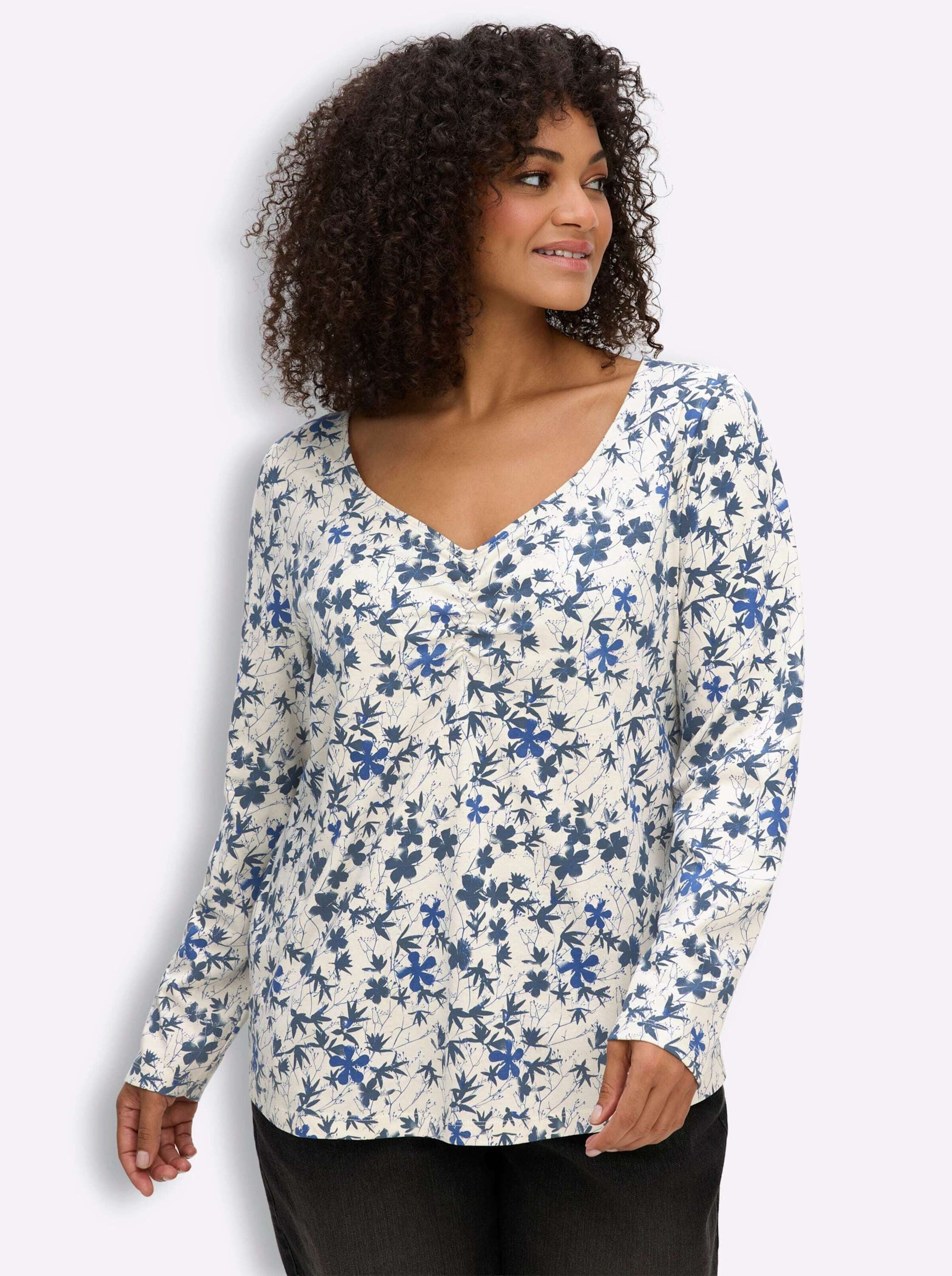 Sheego T-Shirt Langarm-Shirt Langarm