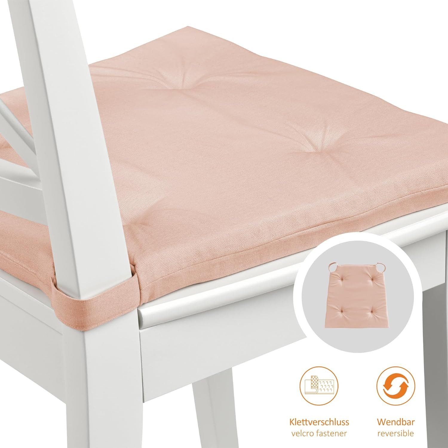sleepling Stuhlkissen Sitzkissen, für Indoor und Outdoor, mit Klettverschluss, langlebig und abriebfest