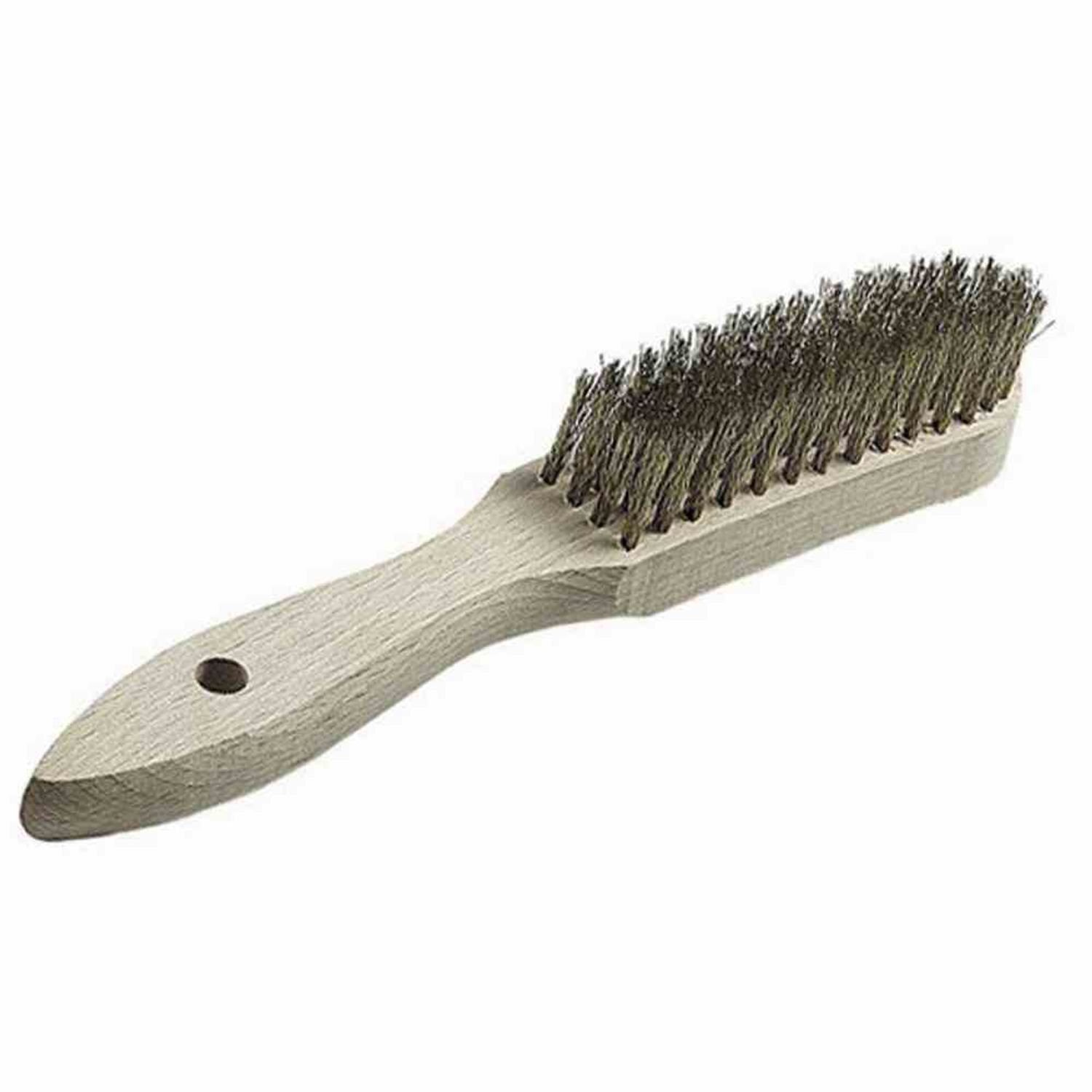 IRONSIDE Drahtbürste Messing Drahtbürste 4 reihig 0,30mm Draht