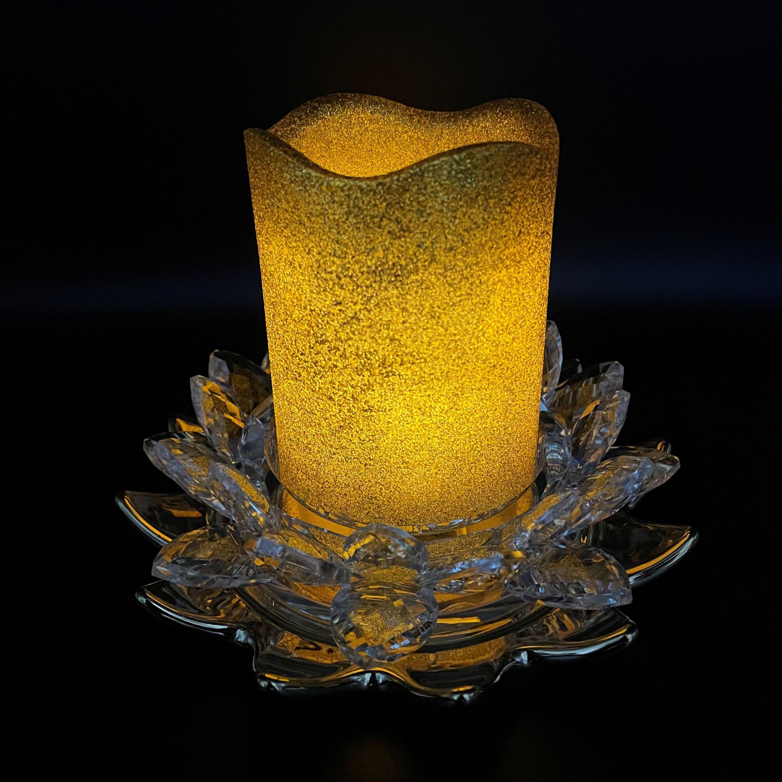 Online-Fuchs Kerzenständer als Lotusblüte aus Glas günstig online kaufen