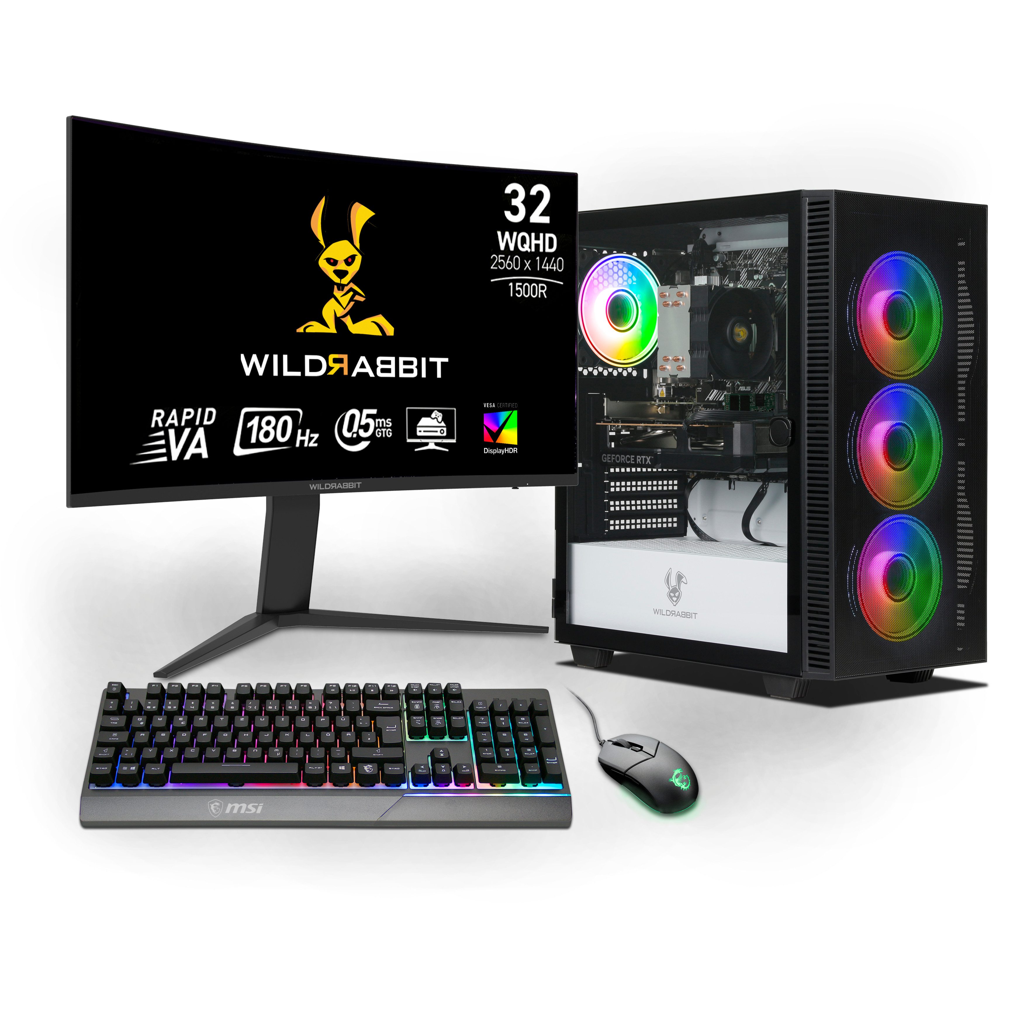 ANKERMANN-PC Starter Gaming Bundle PC-Set (AMD Ryzen 7 5700X, GeForce RTX 5060, 16 GB RAM, 1000 GB SSD, Luftkühlung)
