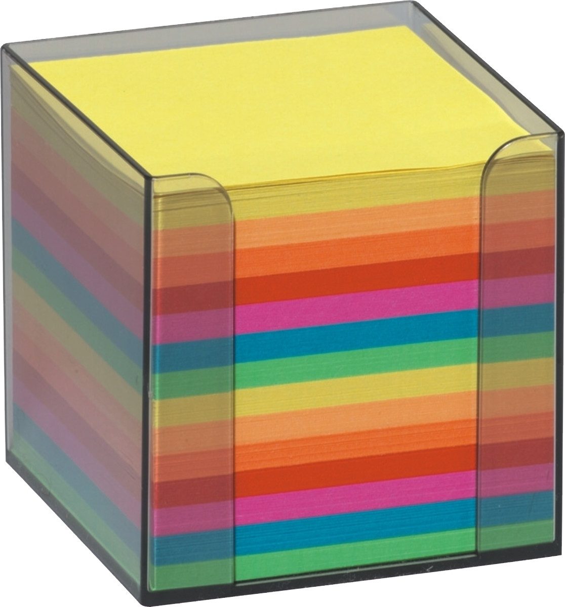 Folia Notizzettel Zettelbox 9,5x9,5x9,5cm bunt gefüllt