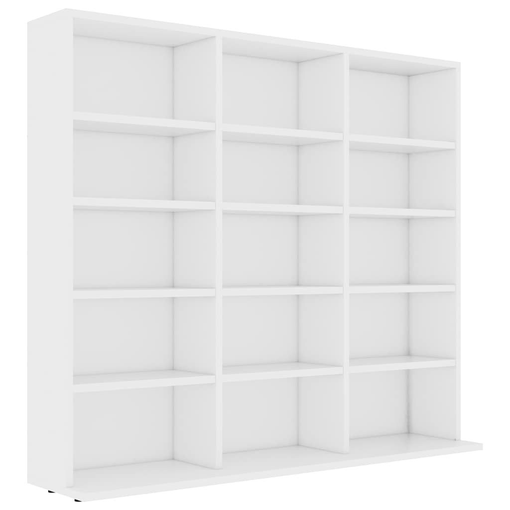furnicato CD-Regal Weiß 100 x 23 x 89,5 cm aus Holzwerkstoff, 1-tlg.