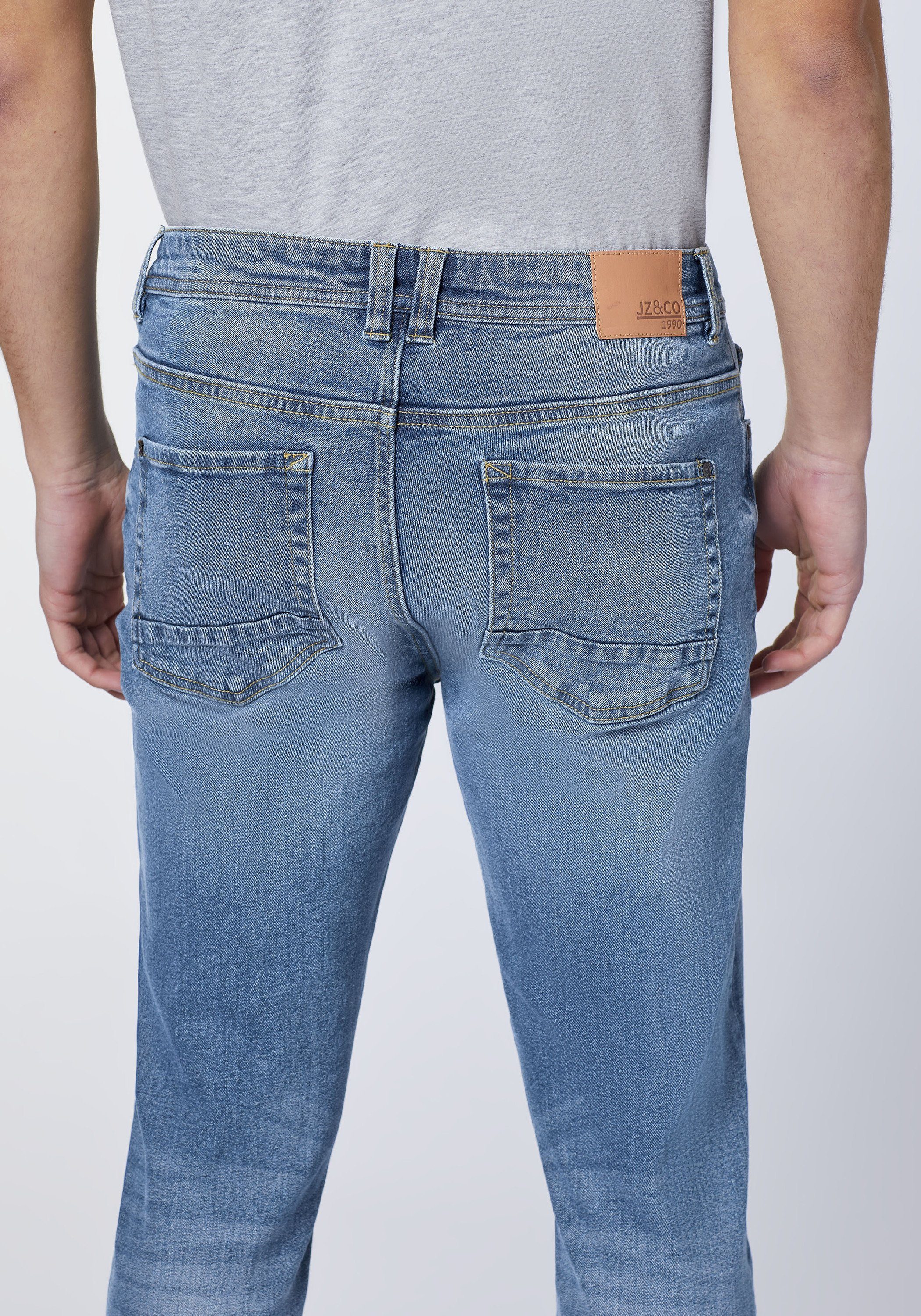 JZ & Co Waschung Blue mit 48 leichter 5-Pocket-Jeans Dark