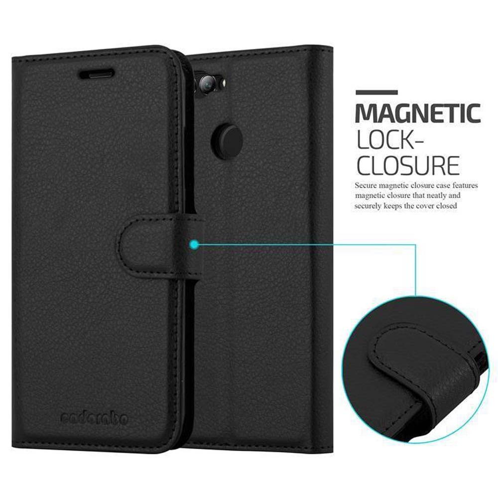 Cadorabo Handyhülle für Huawei NOVA 2 Hülle Huawei NOVA 2, Hülle Schutzhülle mit Standfunktion, Kartenfach und Magnetverschluss