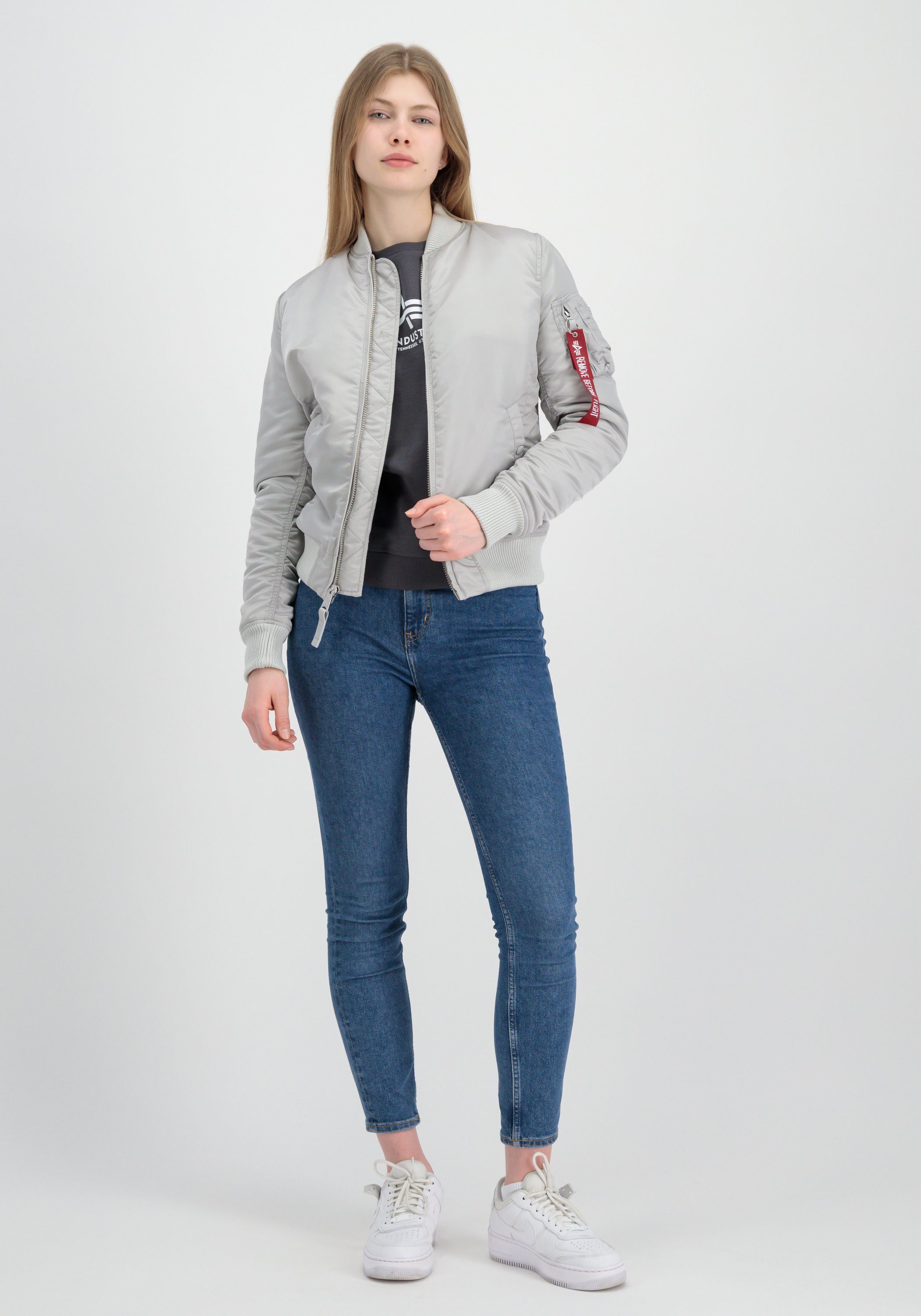 Jackets VF Women 59 Bomberjacke Alpha & Wmn MA-1 Industries grey - Industries Alpha Flight Bomber