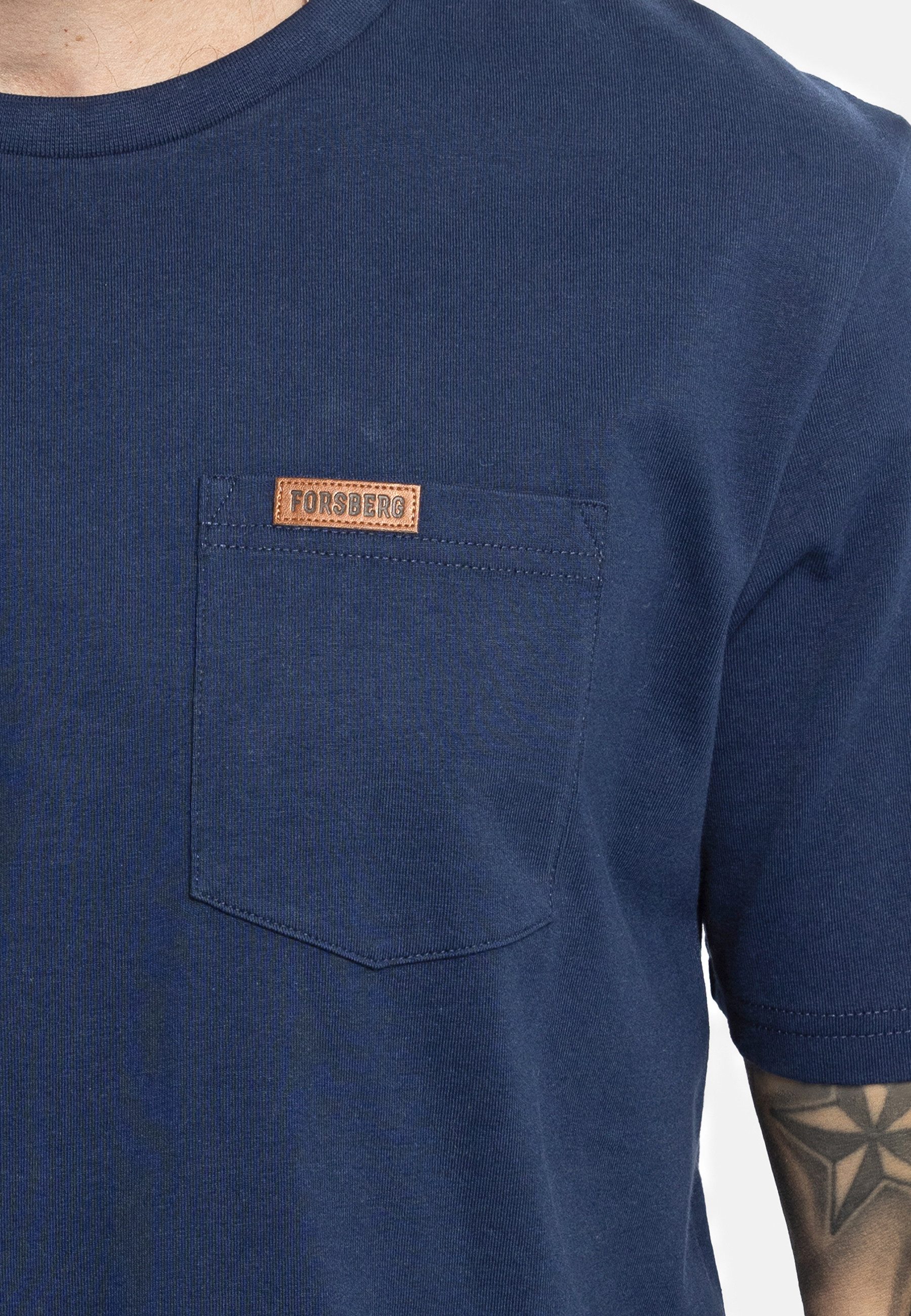FORSBERG T-Shirt mit Brusttasche