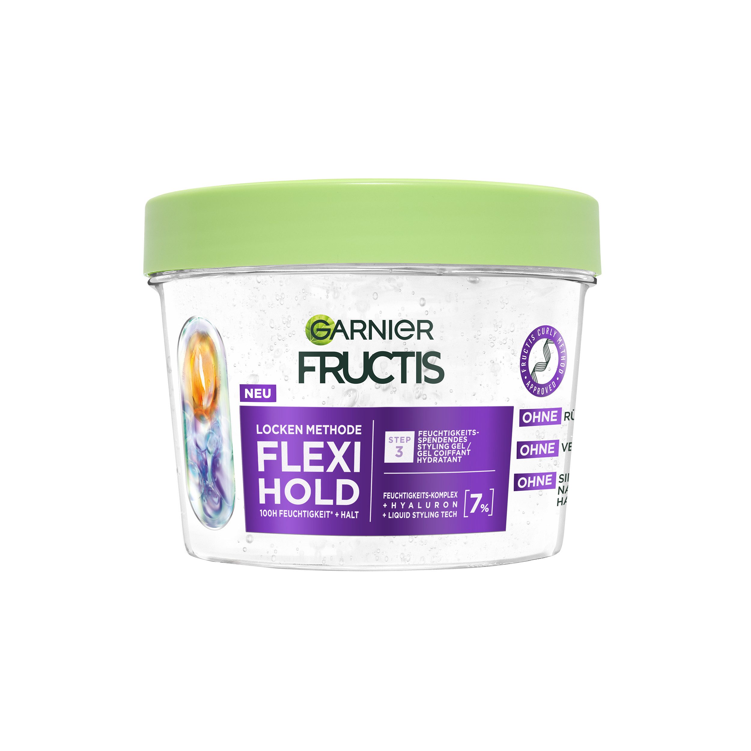 GARNIER Haargel FRUCTIS LOCKEN METHODE FLEXI HOLD, für Locken, mit Gel-Textur, ohne Silikone