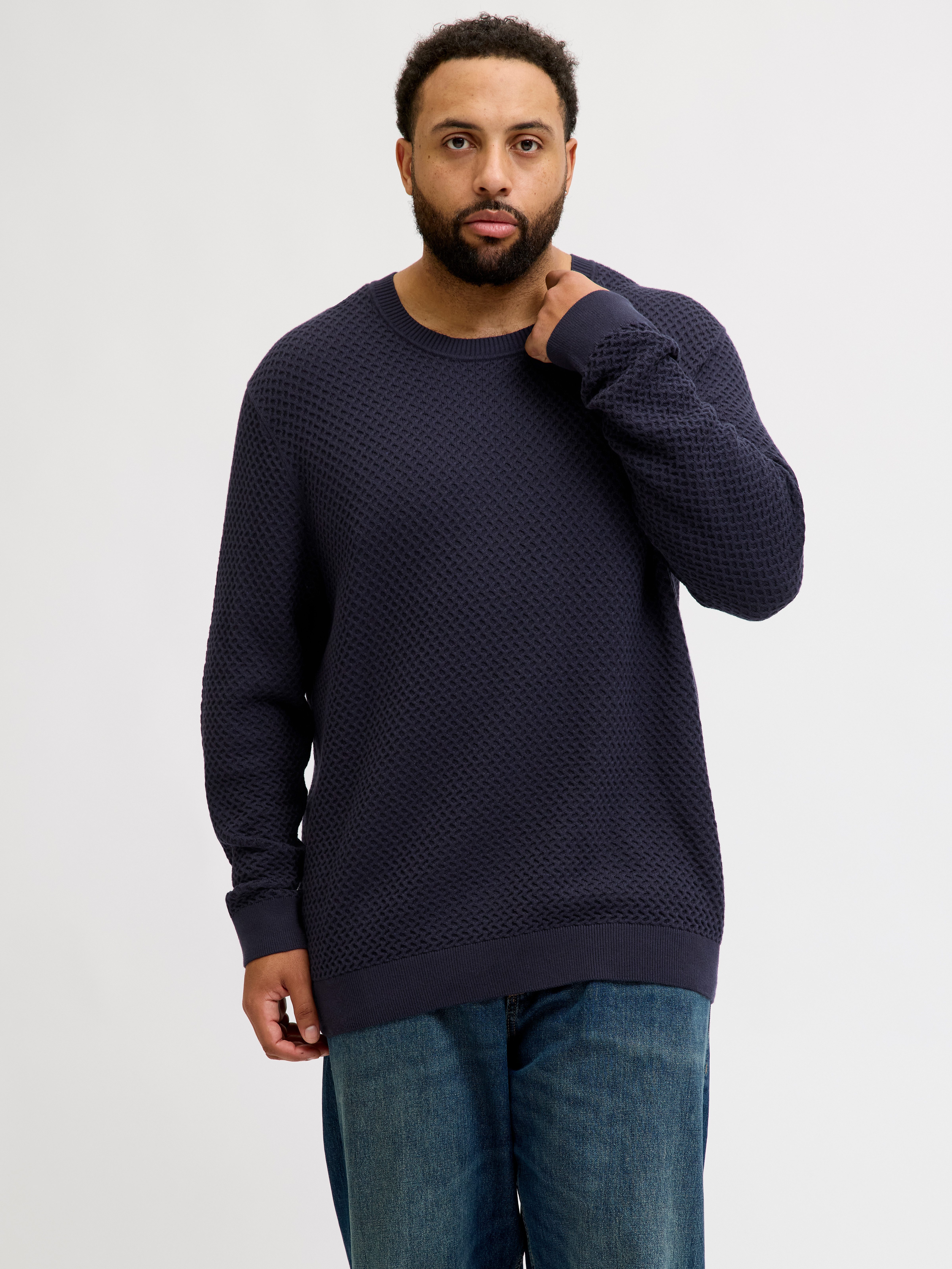 Jack & Jones PlusSize Strickpullover JPRBLUBARKLEY KNIT CREW NECK PLS günstig online kaufen