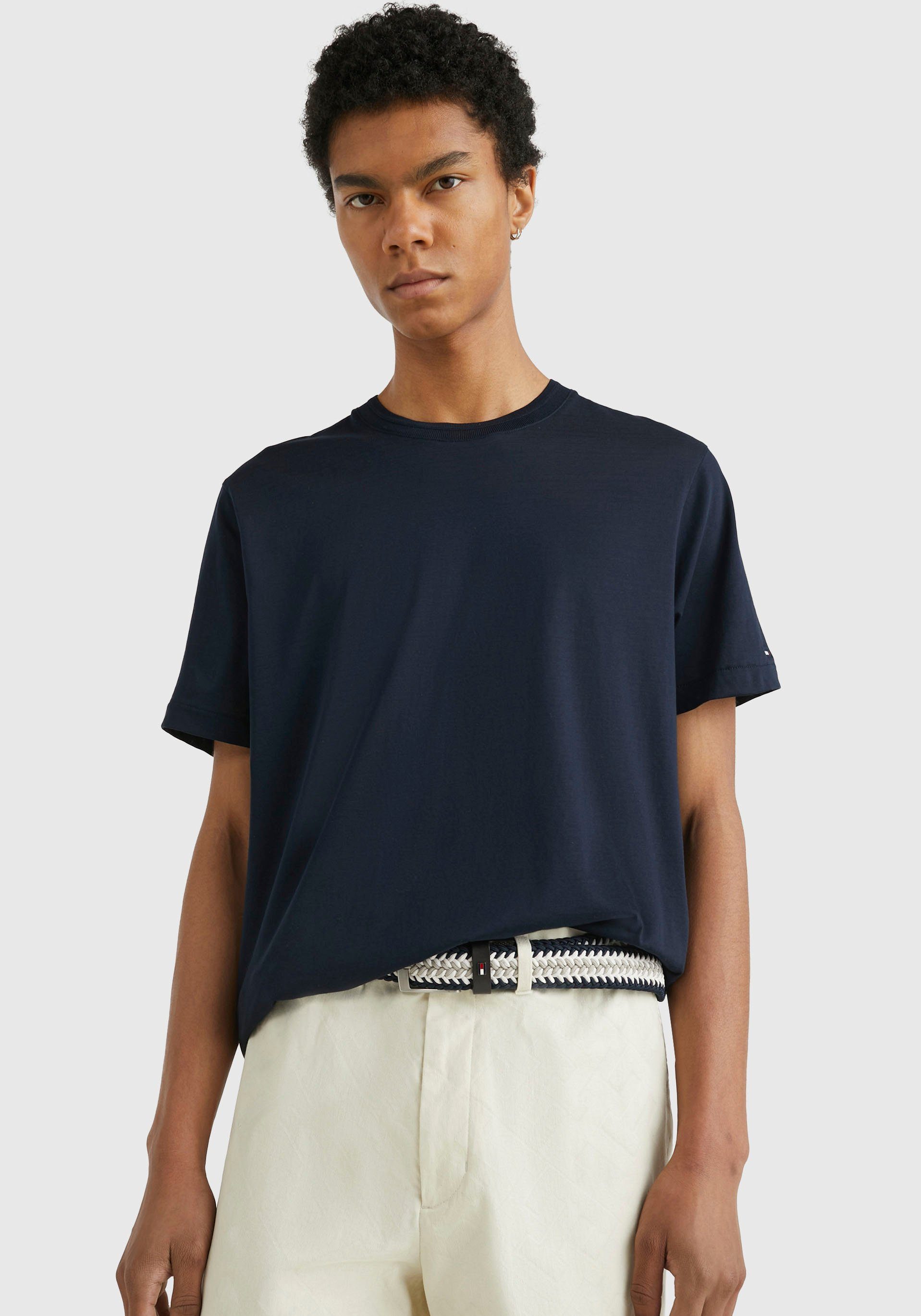 Tommy Hilfiger TAILORED T-Shirt DC ESSENTIAL MERCERIZED TEE im klassischen Basic-Look Desert Sky