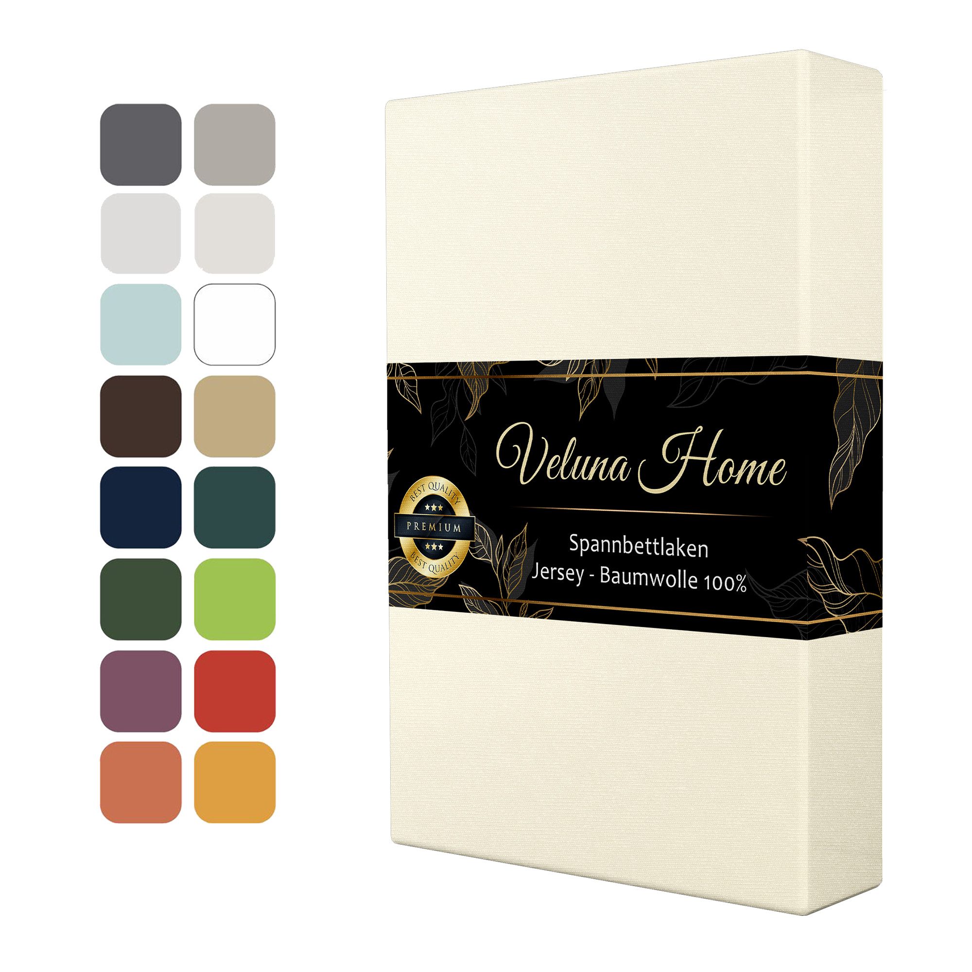Veluna Home Spannbettlaken Premium Jersey Bettlaken, 150 g/m² Spannbetttuch günstig online kaufen