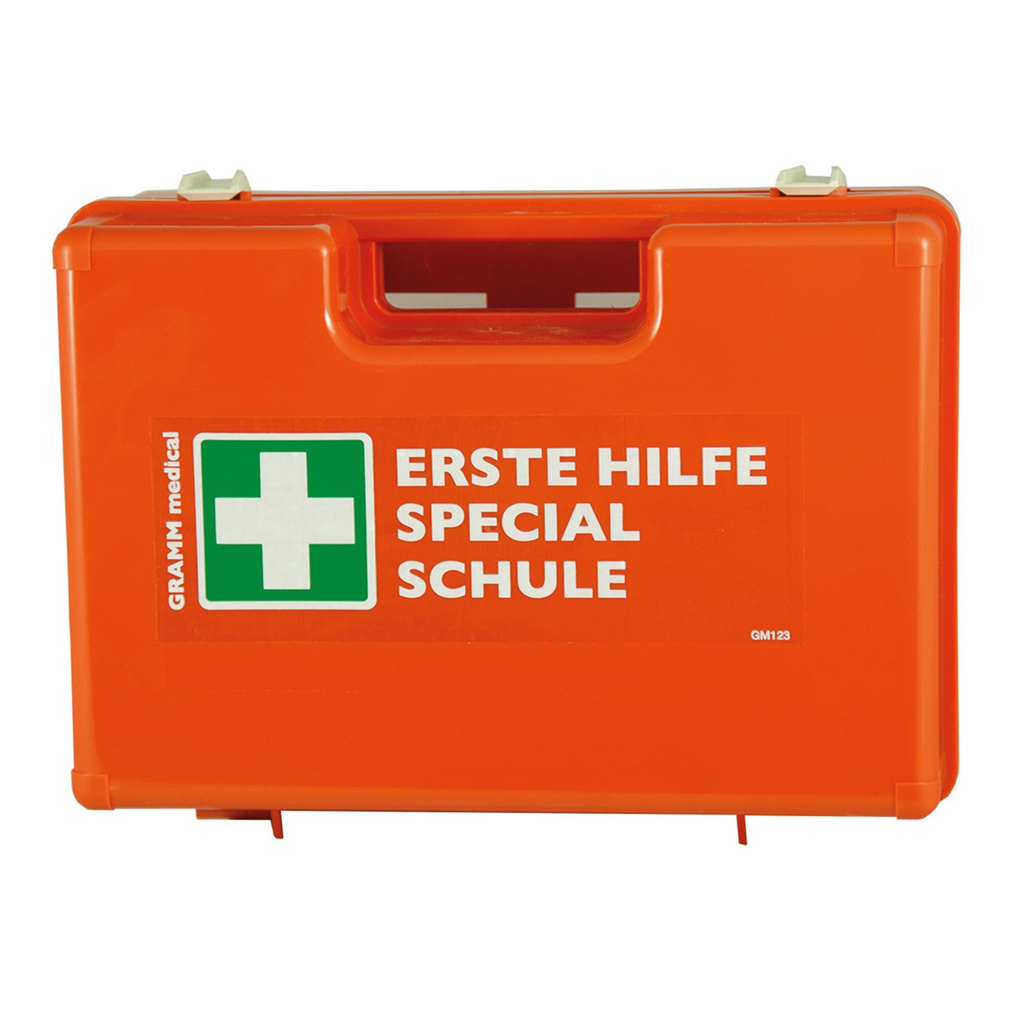 Erste-Hilfe-Koffer Gramm Medical Verbandkoffer SCHULEN, DIN 13 157 + Zusatzausstattung