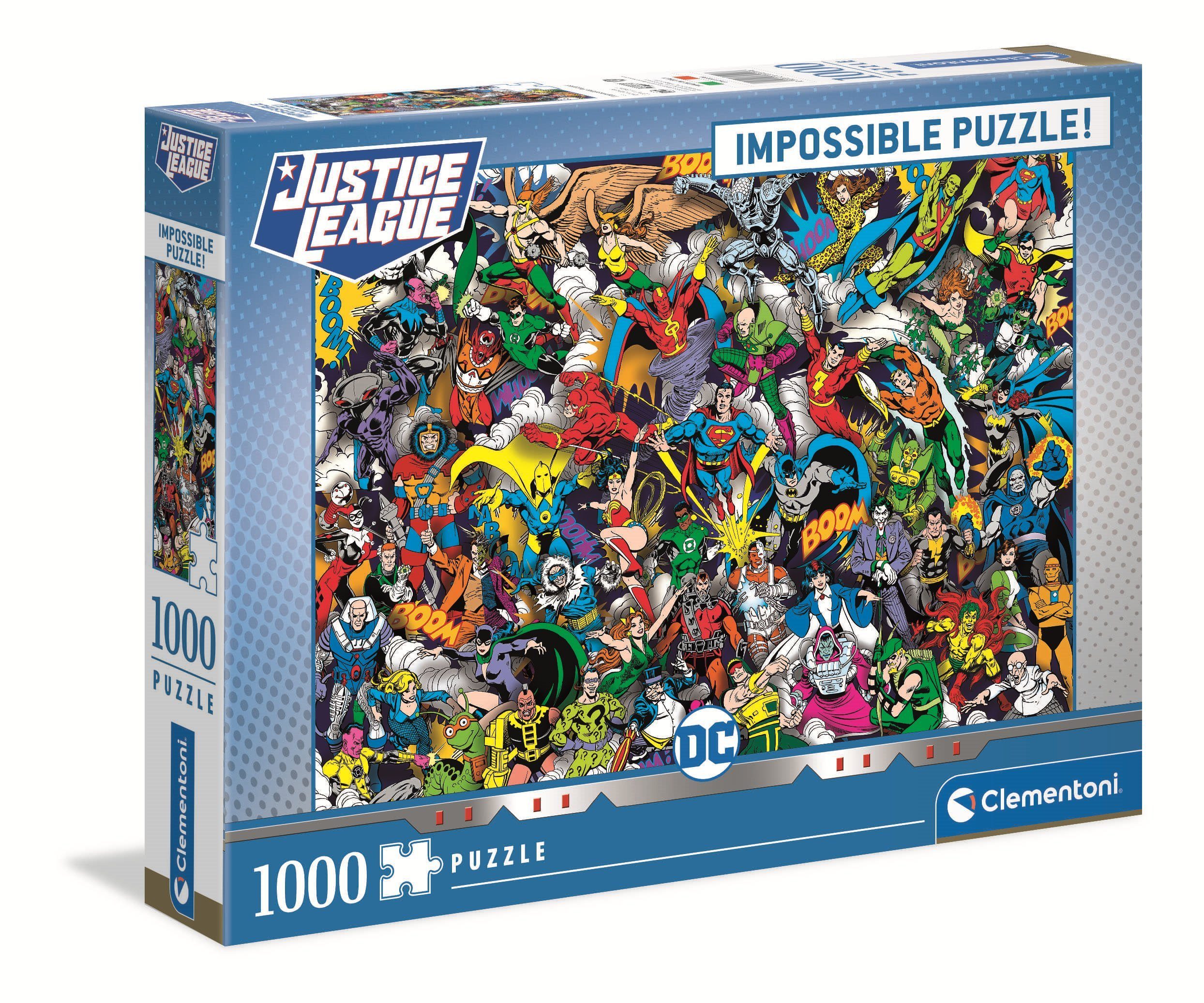 Clementoni® Puzzle 39599 DC Comics 1000 Teile Impossible Puzzle, 1000 Puzzleteile