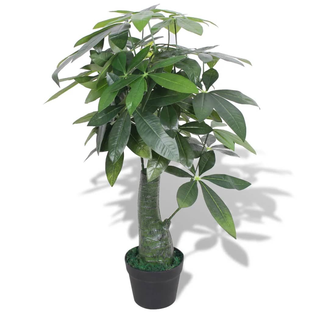 Künstliche Zimmerpflanze Künstliche Glückskastanie mit Topf 85 cm Grün