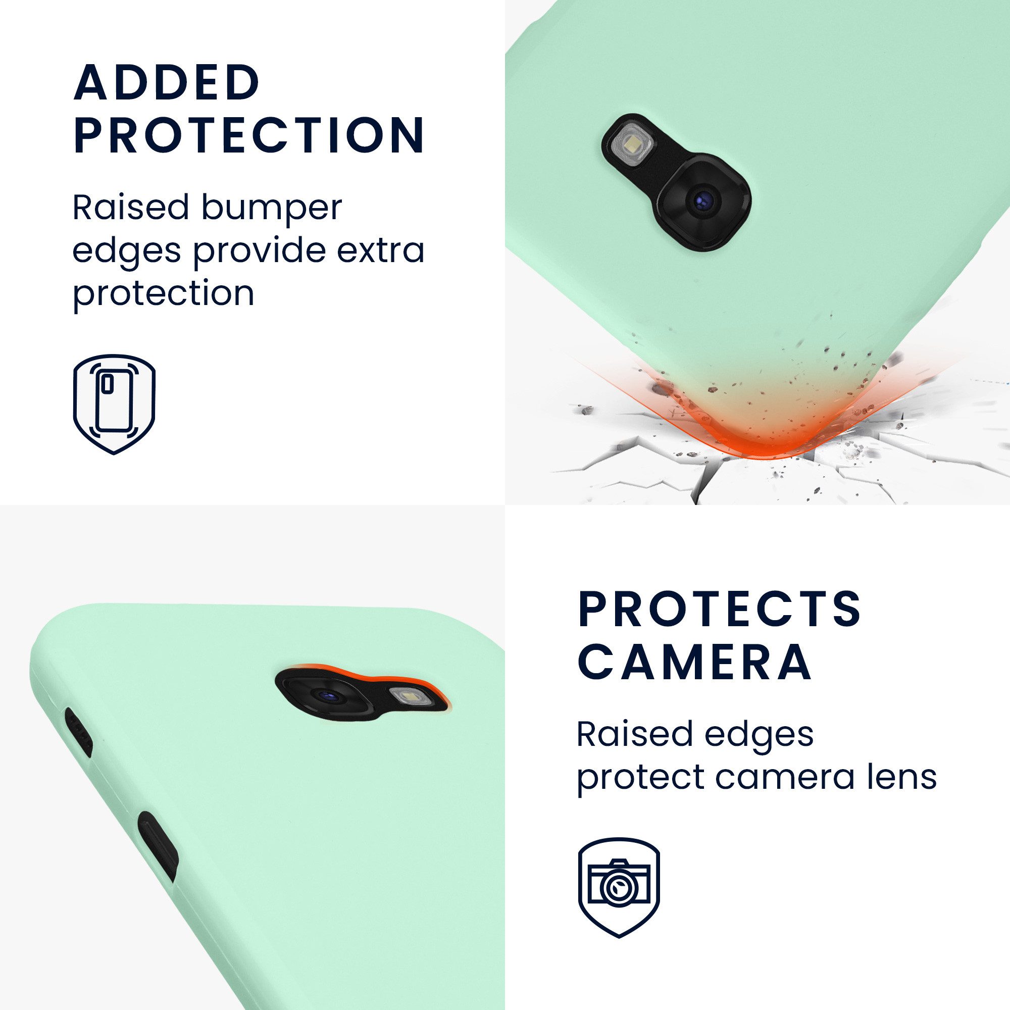 kwmobile Handyhülle Hülle für Samsung Galaxy A5 (2017), Hülle Silikon - Soft Handyhülle - Handy Case Cover