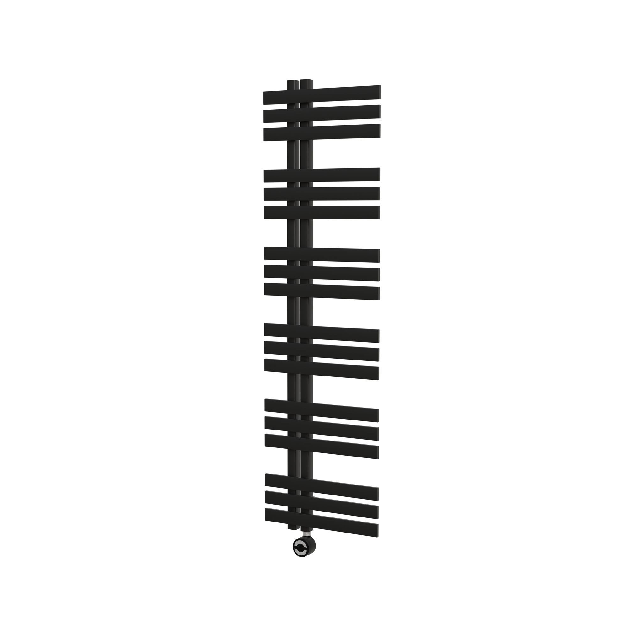 Schulte Elektrischer Badheizkörper IGNIS, 140 x 40 cm, Strukturschwarz, mit Heizstab