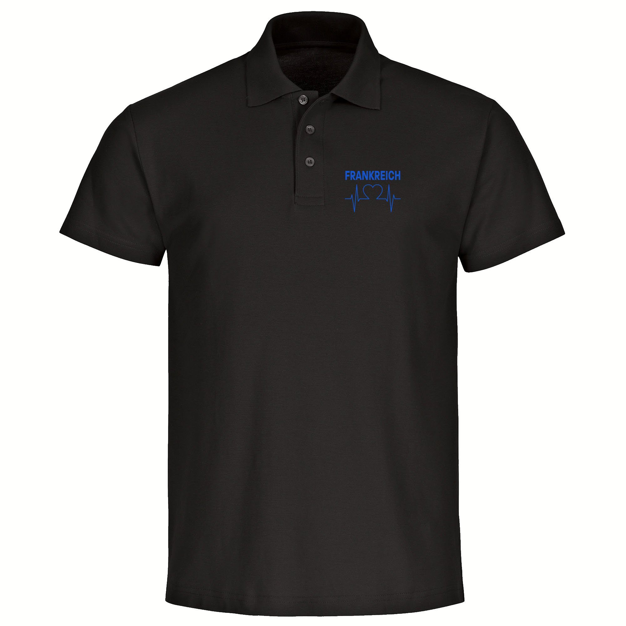 multifanshop Poloshirt Frankreich - Herzschlag - Polo