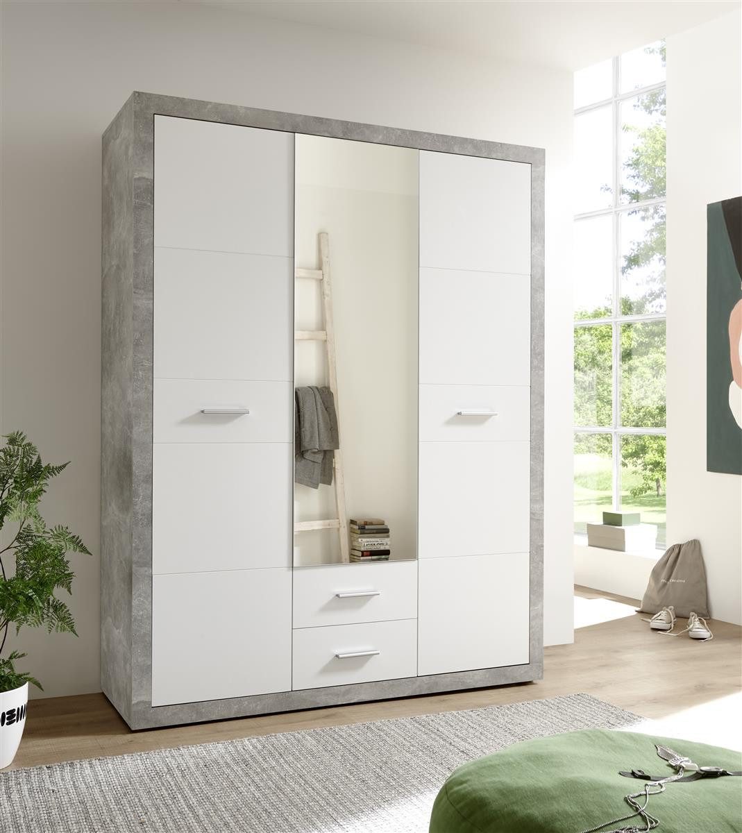 möbelando Kleiderschrank Stern 151 x 198 x 55 cm (B/H/T) günstig online kaufen
