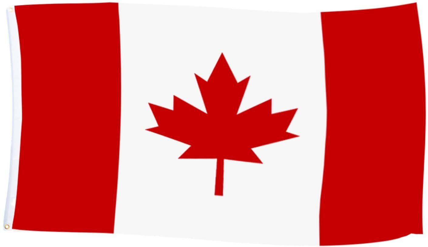 BRUBAKER Fahne Große Hissflagge Kanada 150 cm x 90 cm (1-St), Kanadische Nationalfahne für Fahnenmast oder Fan Dekoration - Flagge