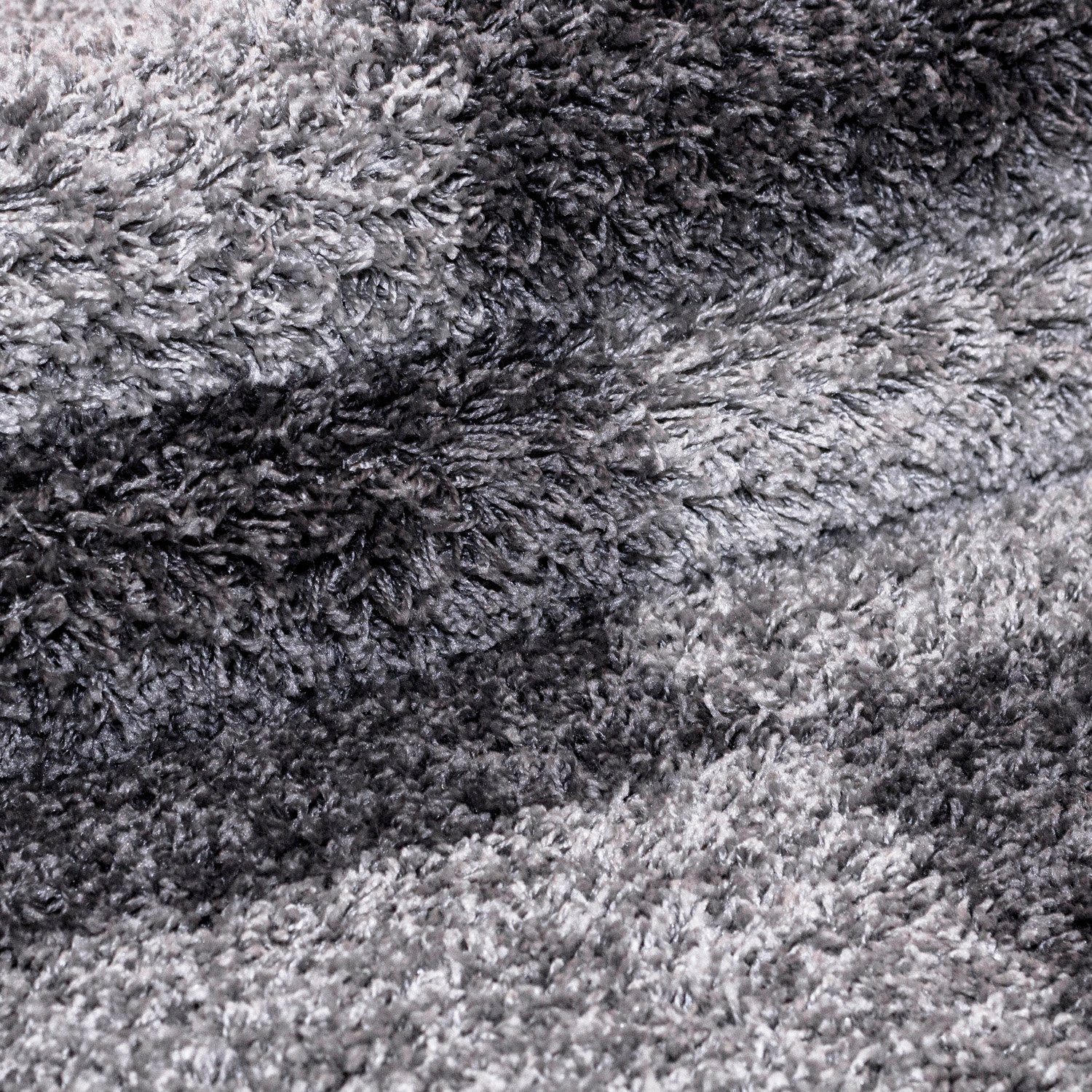 Kariert Läufer, 30 Carpetsale24, mm, Teppich im Hochflor-Teppich Design, Stil Höhe: Grau modern Wohnzimmer Kariert Teppich Teppich Design
