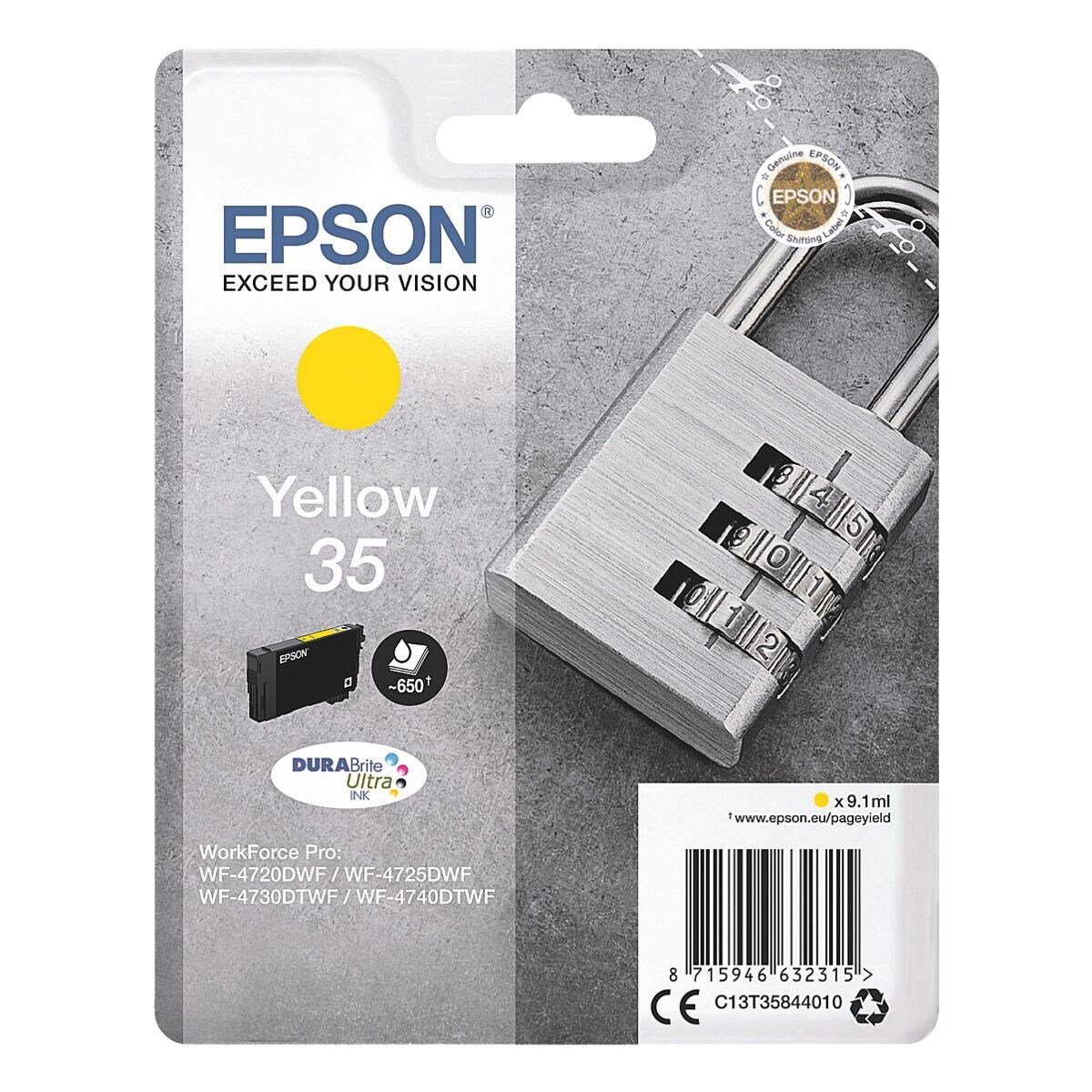 Epson 35 Tintenpatrone (Original Druckerpatrone, gelb)