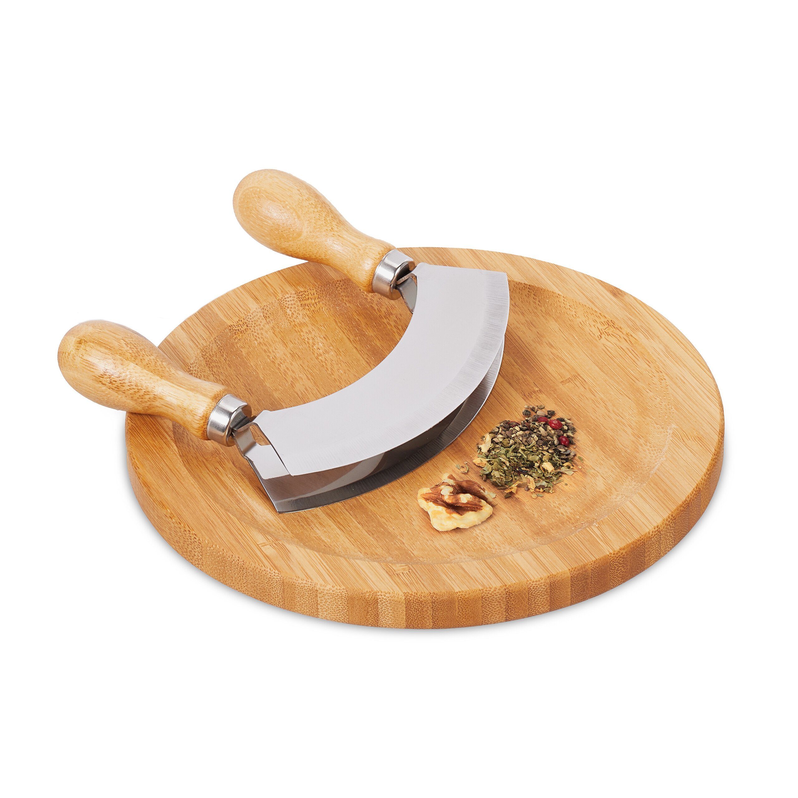 Wiegemesser Zweischneidiges Wiegemesser mit Brett
