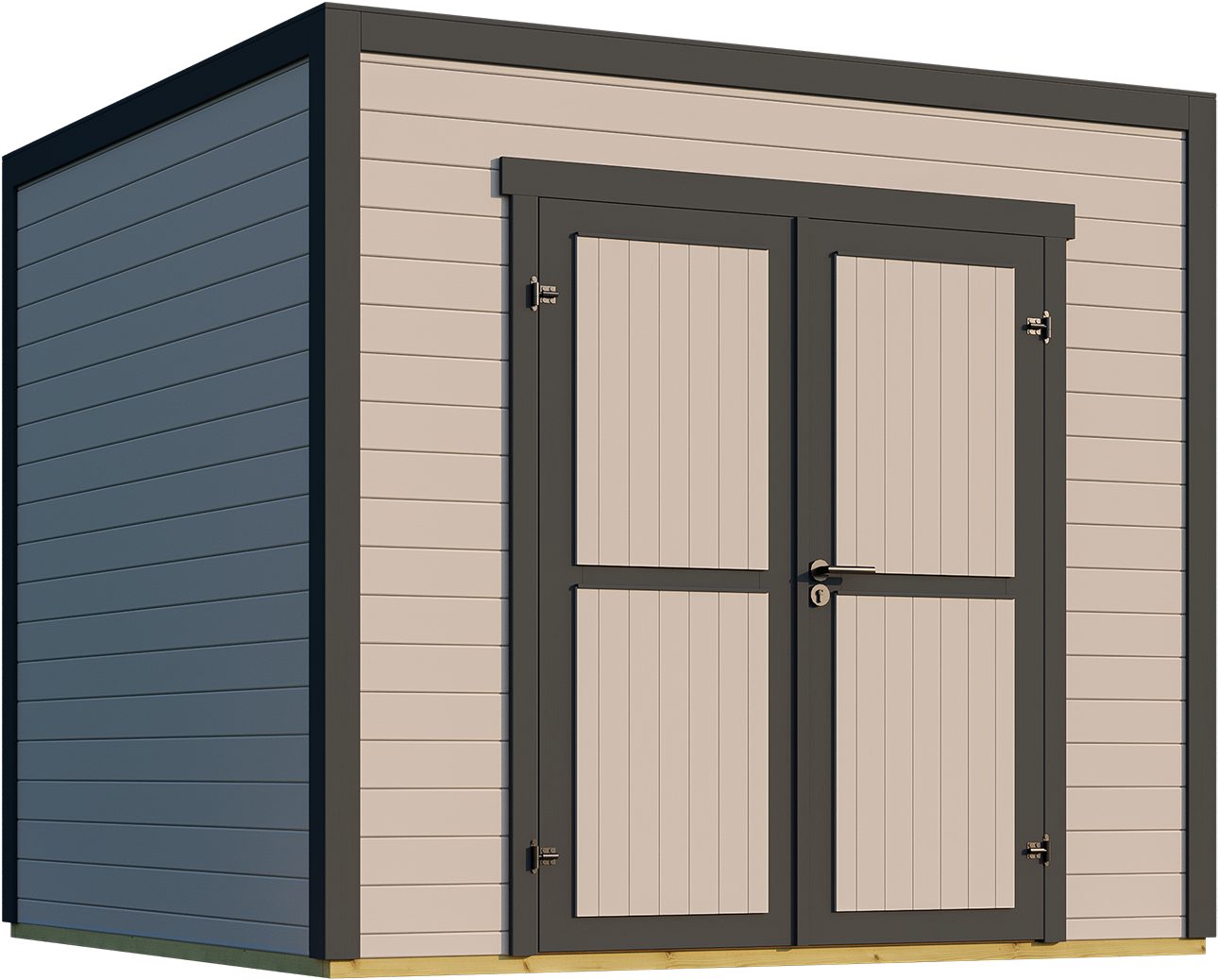 weka Gartenhaus Batu 2, Flachdach, Vollholztür, BxT: 250x257,5 cm, 28 mm starke Blockbohlen, in verschiedenen Farben