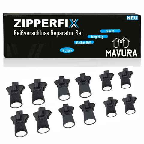 MAVURA Reißverschluss ZIPPERFIX Reißverschluss Reparatur Set Reißverschlussreparatur, Zipper A Fix [2er Set]