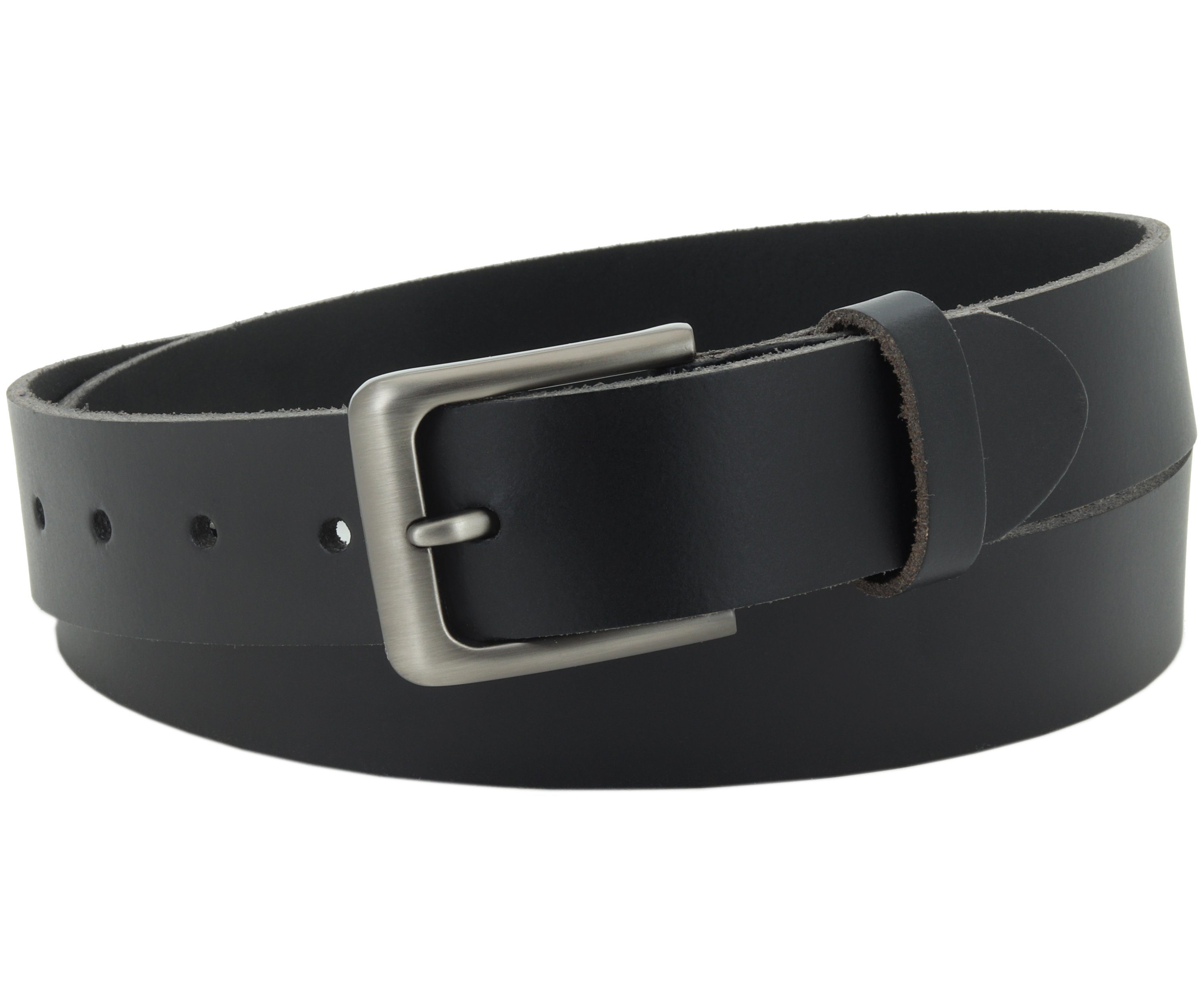 COLOGNEBELT Ledergürtel OM426-PL-Schwarz MADE IN GERMANY, Schwarz Kürzbar, günstig online kaufen
