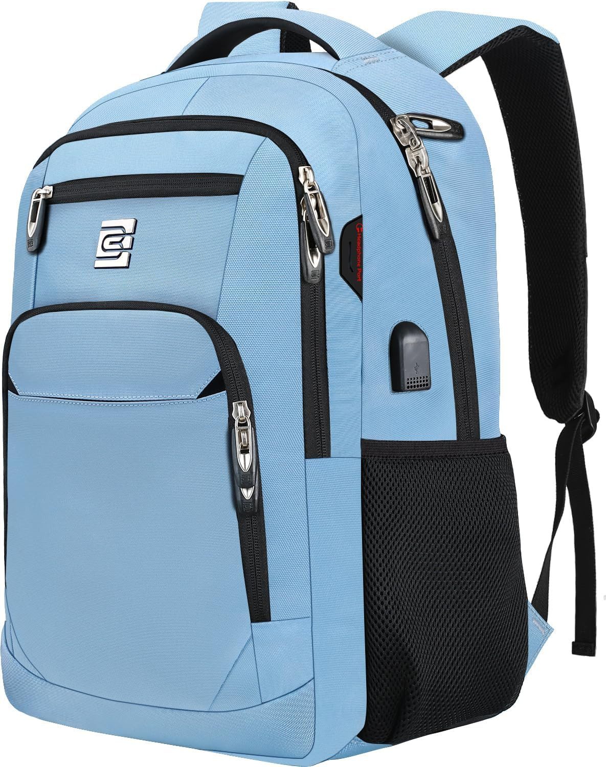 MODFU Laptoprucksack Laptop Rucksack Rucksäcke Schulrucksack Laptoptasche Wasserbeständig (Laptop Notebook Tasche Schule Uni Rucksack Freizeitrucksack, Anti-Diebstahl, Backpack mit Laptopfach, Sportrucksack, mit USB-Anschluss), Herren Damen Jungen Teenager Freizeit Arbeit Business Reisen