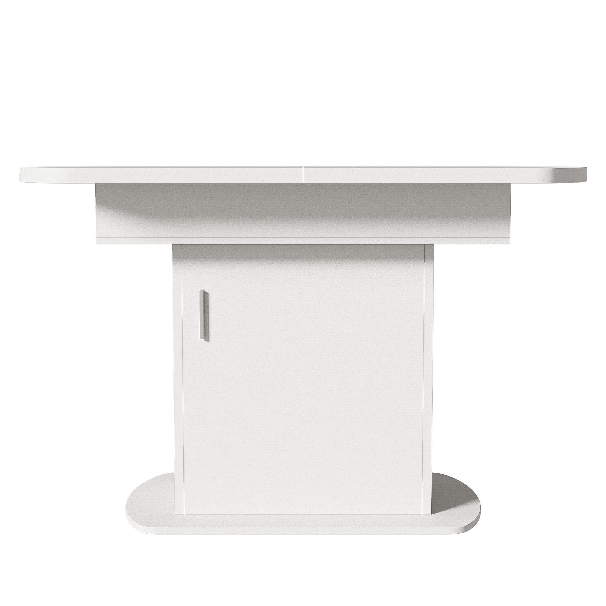EXTSUD Esstisch Ausziehbarer ovaler Esstisch 110–130×70 cm mit Stauraum, Kaffee-Freizeittisch, platzsparender multifunktionaler Esstisch