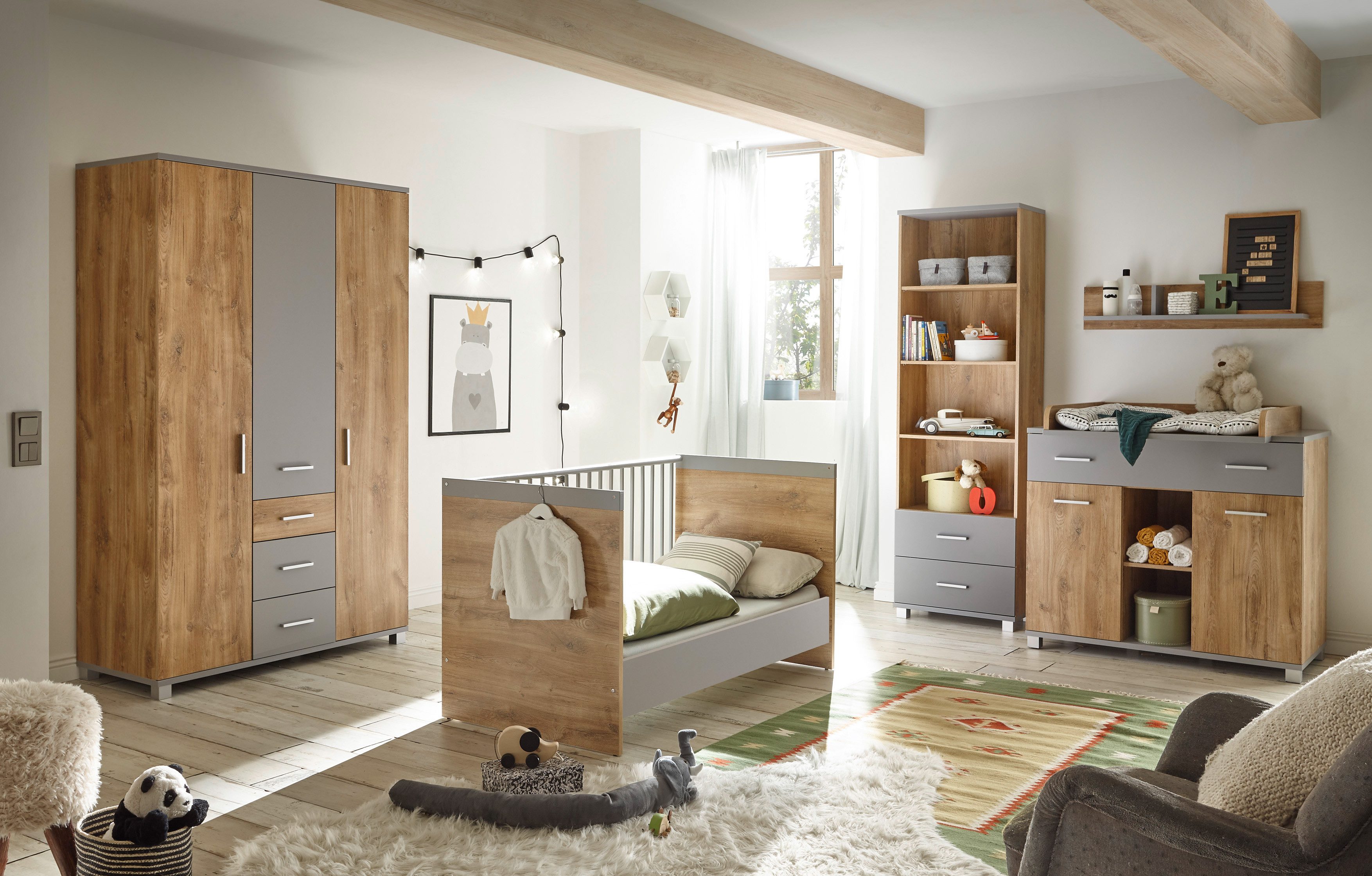 möbel-direkt.de Babyzimmer-Komplettset Larissa, (Komplett Set, 5-tlg., günstig online kaufen