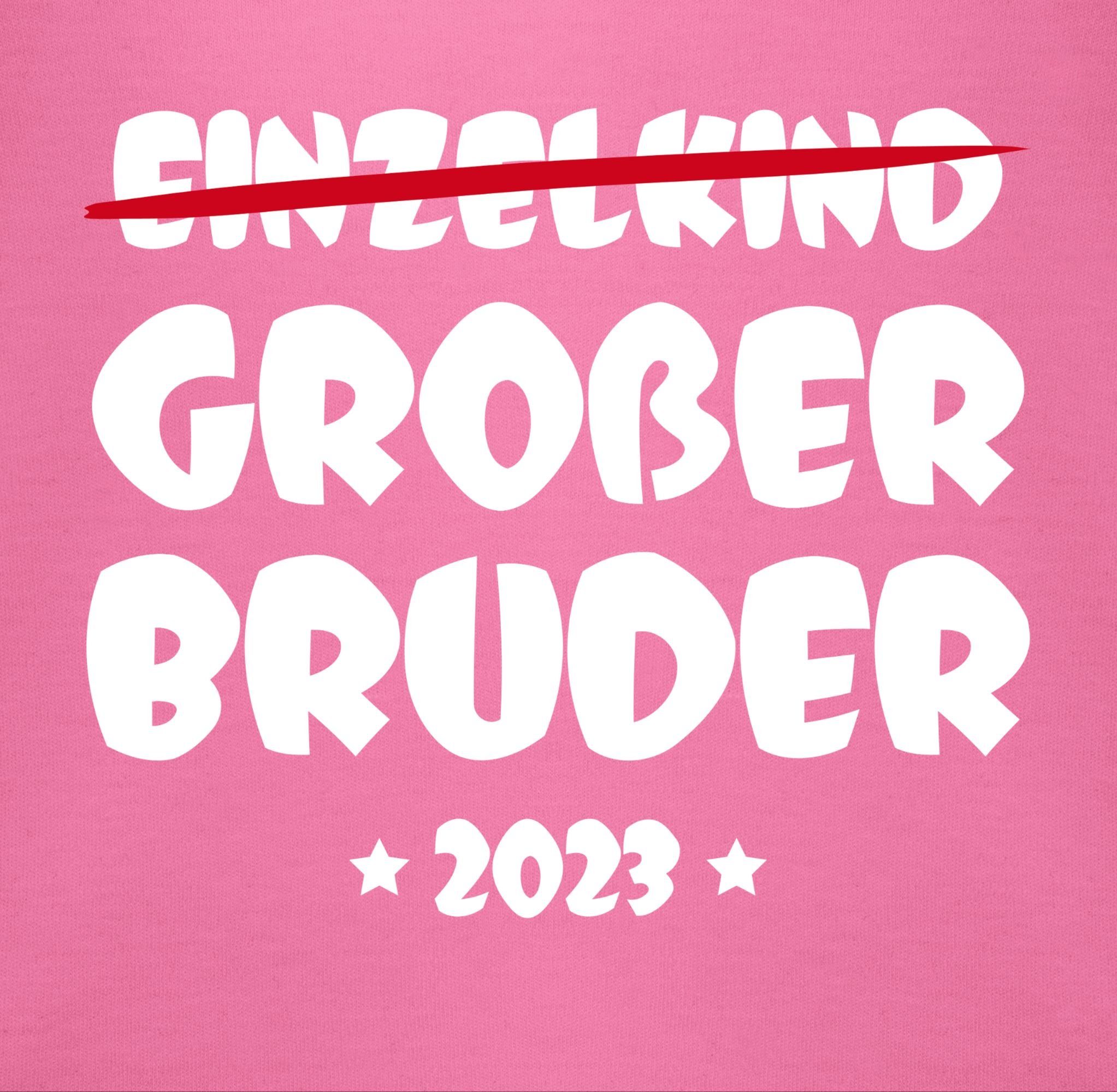 Sweatshirt Bruder 3 Großer Bruder Shirtracer 2023 Einzelkind Großer Pink