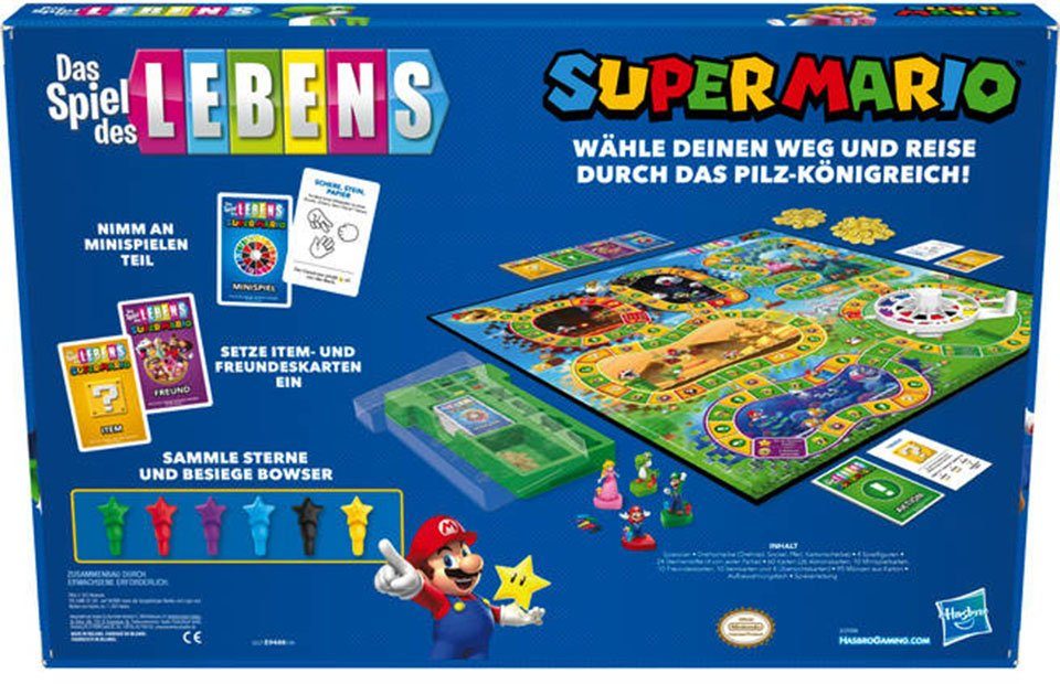 Hasbro Spiel Das Spiel des Lebens Super Mario, Gesellschaftsspiel, Made in Germany
