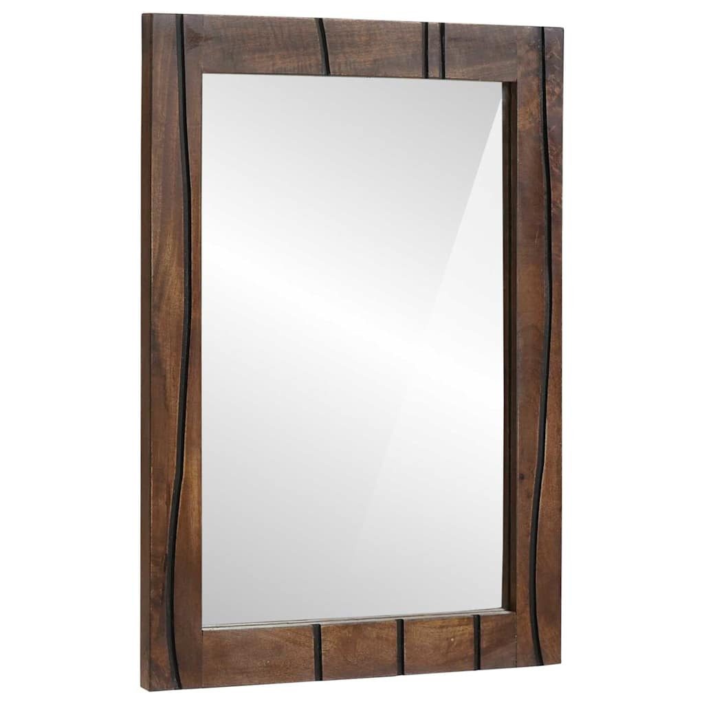 vidaXL Spiegel Badezimmer Spiegel Wandmontiert Braun günstig online kaufen