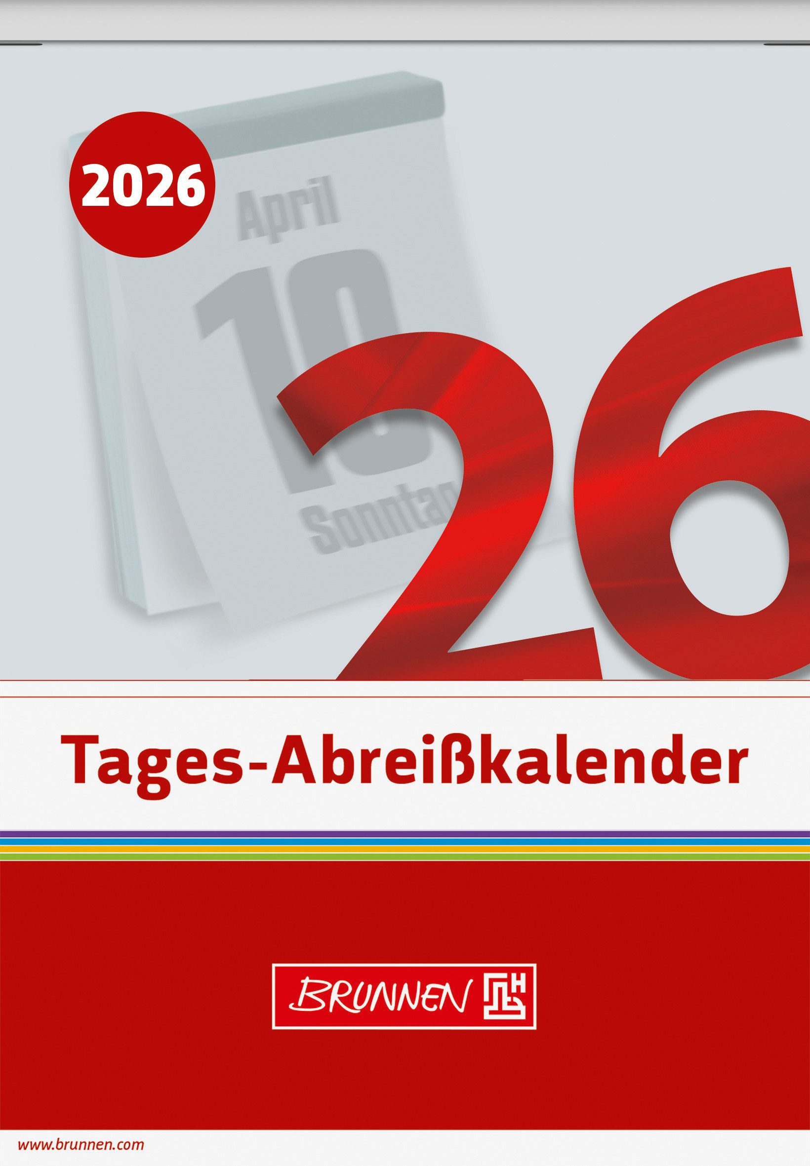 BRUNNEN Wandkalender 2026 Brunnen Abreißkalender Nr. 13 98×142 mm